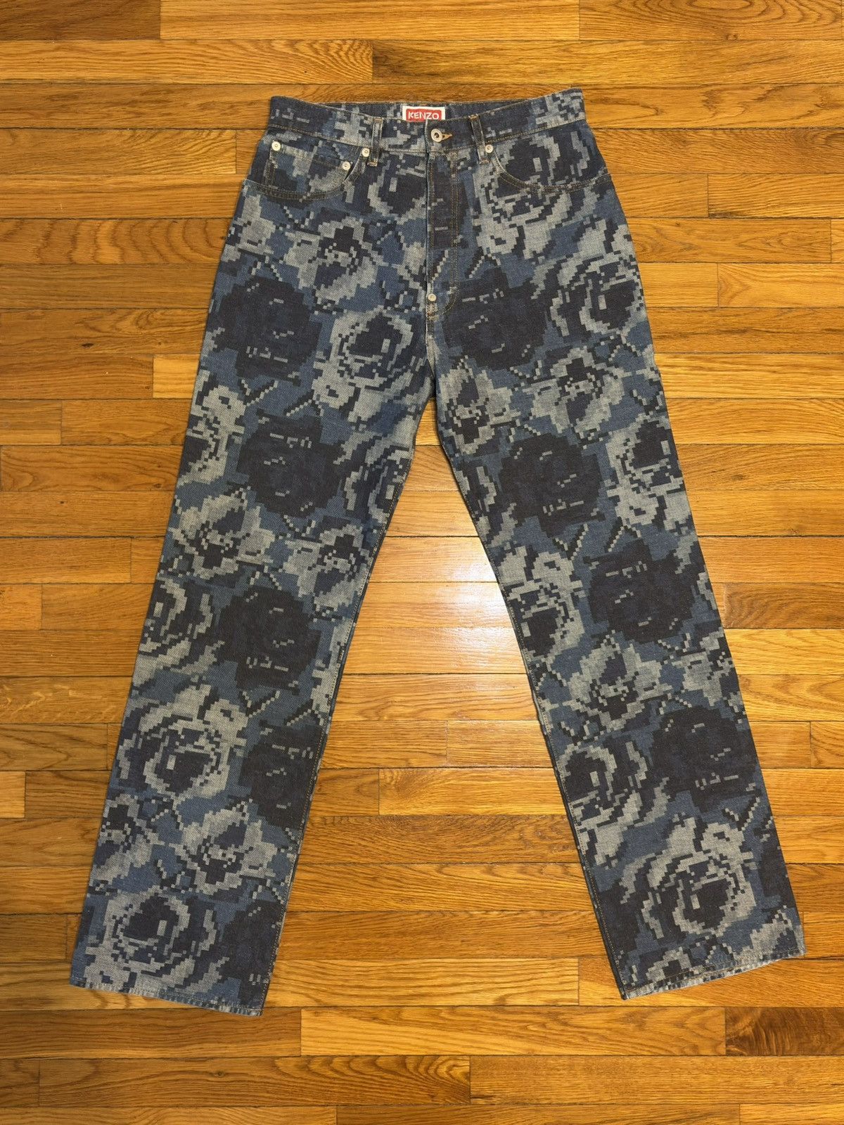 Kenzo Kenzo x Nigo Pixelated Floral Jeans Size US 29 - 1 Thumbnail