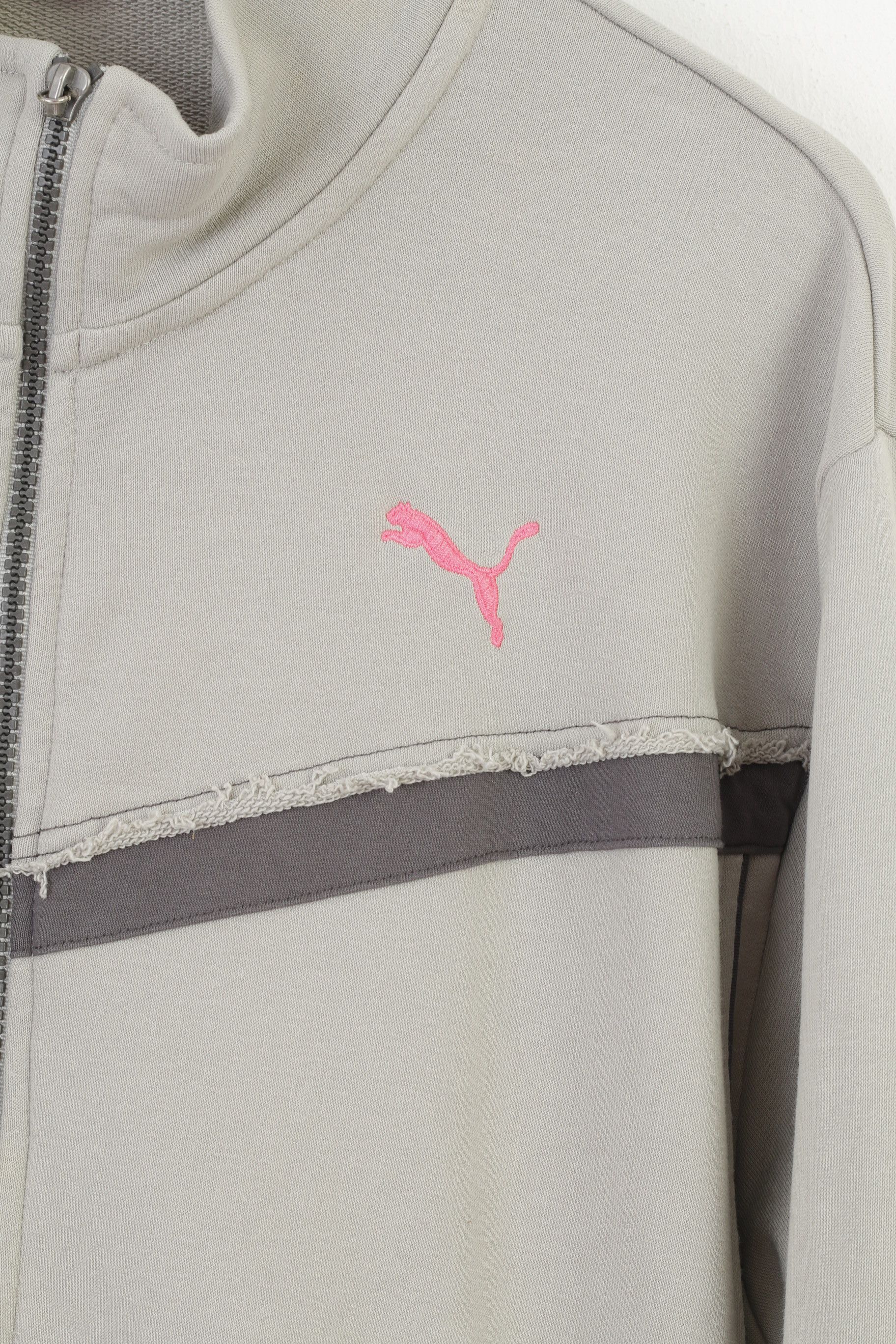 Puma Puma Women XL Sweatshirt Grey Full Zipper Cotton 10729 Size XL / US 12-14 / IT 48-50 - 5 Thumbnail