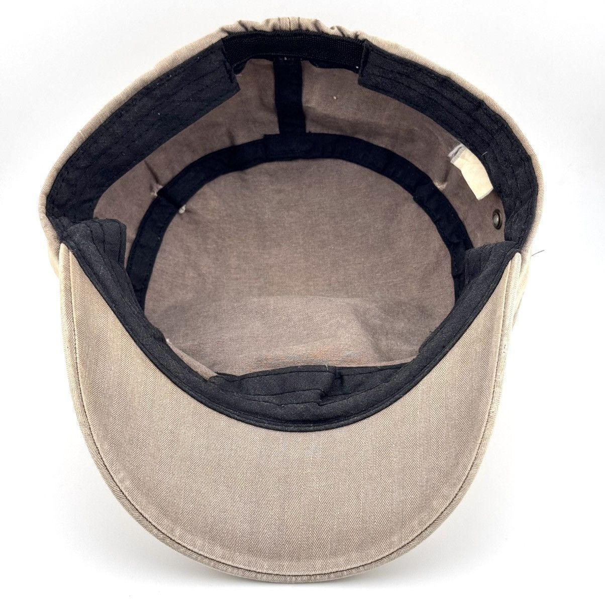 Japanese Brand Vtg Sunfaded Blank Khaki Distressed Military Work Hat Y2K Size ONE SIZE - 4 Thumbnail