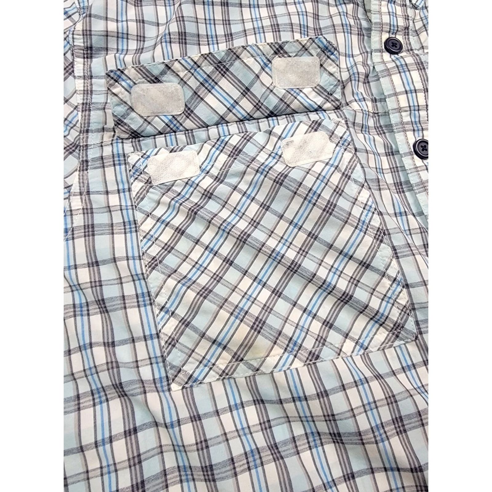 Vintage Duluth Alaskan Hardgear Shirt Mens XL Standard Fit Blue Plaid Button Down Nylon Polyester Lightweight Breathable Pockets Casual Travel Size US XL / EU 56 / 4 - 6 Thumbnail