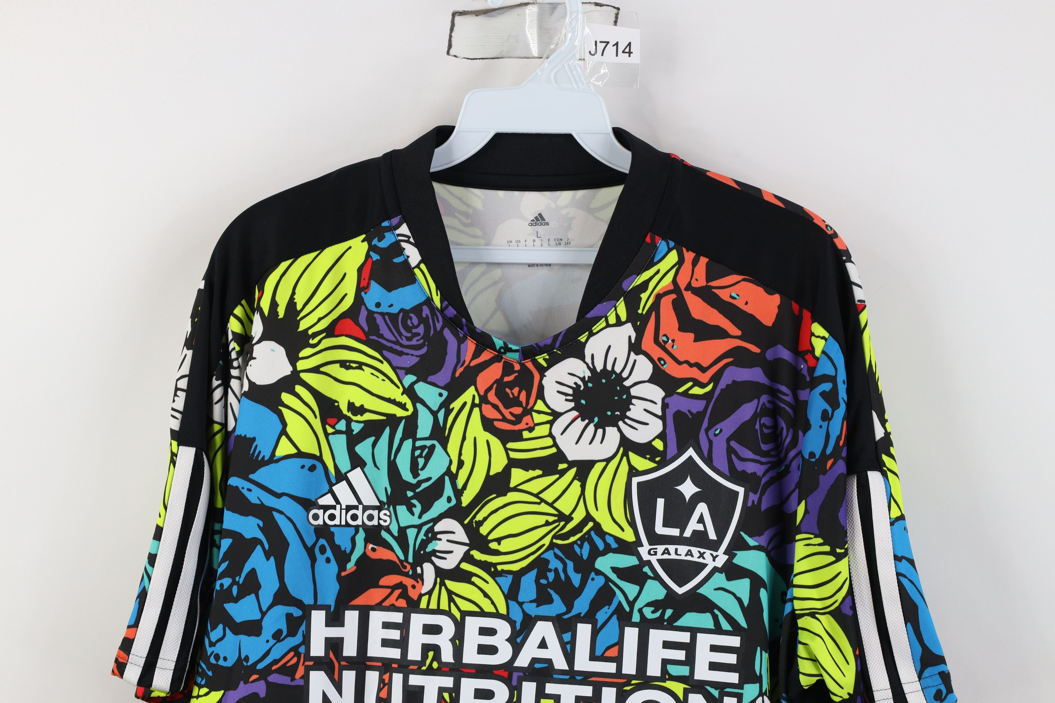 Adidas Adidas Unity Tiro Flower Floral LA Galaxy Soccer Jersey Size US L / EU 52-54 / 3 - 2 Thumbnail