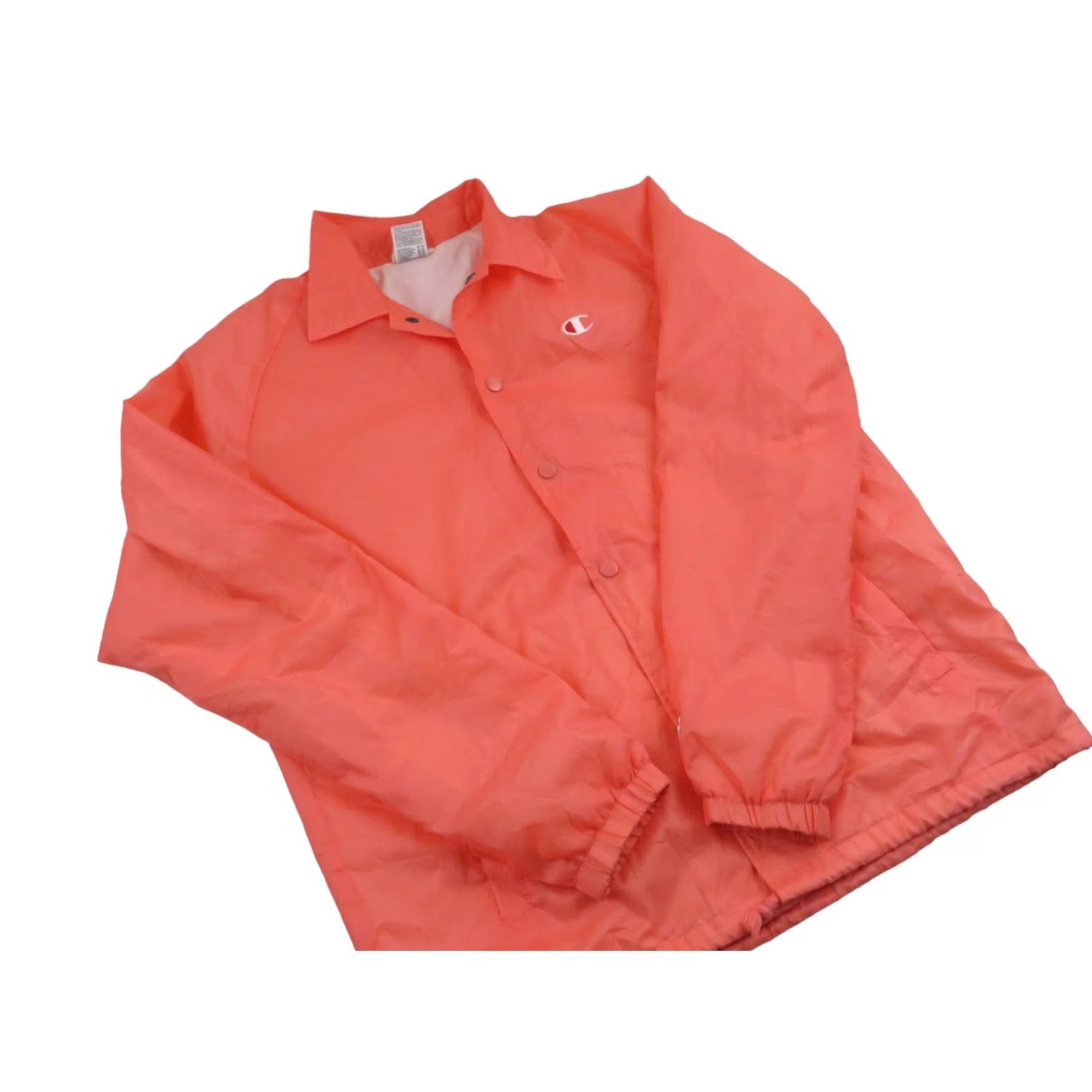 Champion VINTAGE Champion Coach Jacket Unisex Medium Pink Satin 90s Y2K Windbreaker Jacket Size M / US 6-8 / IT 42-44 - 5 Thumbnail