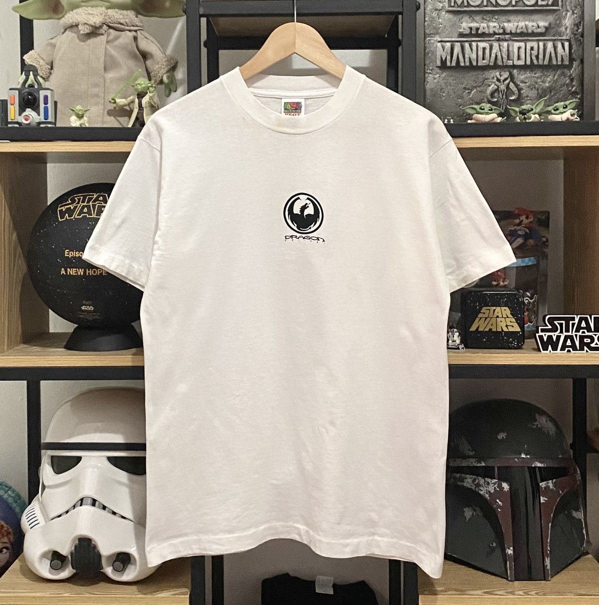 image of Skategang x Vintage 90's Dragon Skateboard in White, Men's (Size Medium)