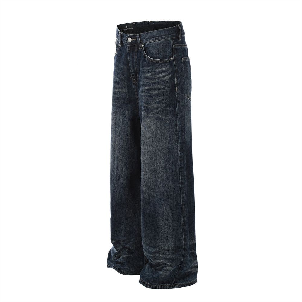 Japanese Brand × Jean Men's loose trendy American washed distressed jeans Size US 32 / EU 48 - 2 Thumbnail