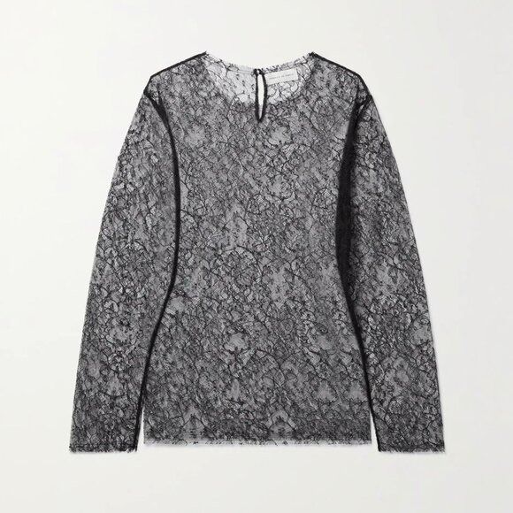 Other VERONICA DE PIANTE Isabel Black Lace Top $995 Like New Size M / US 6-8 / IT 42-44 - 1 Thumbnail