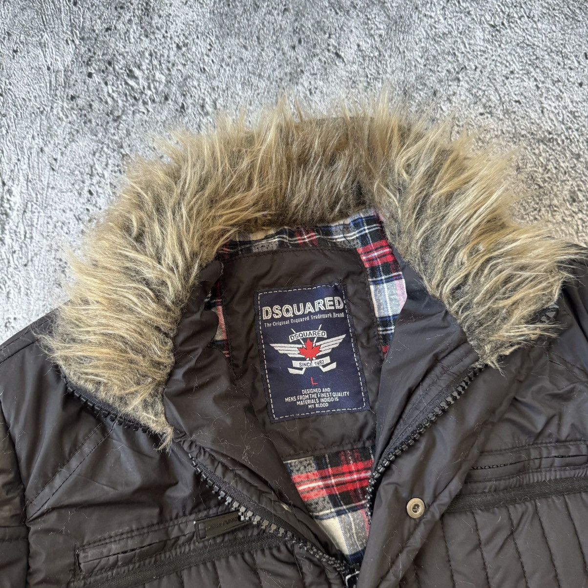 Dsquared2 Rare SQUARED FUR PARKA BOMBER JACKET COAT GOTH PUNK ROCK Size US S / EU 44-46 / 1 - 6 Thumbnail