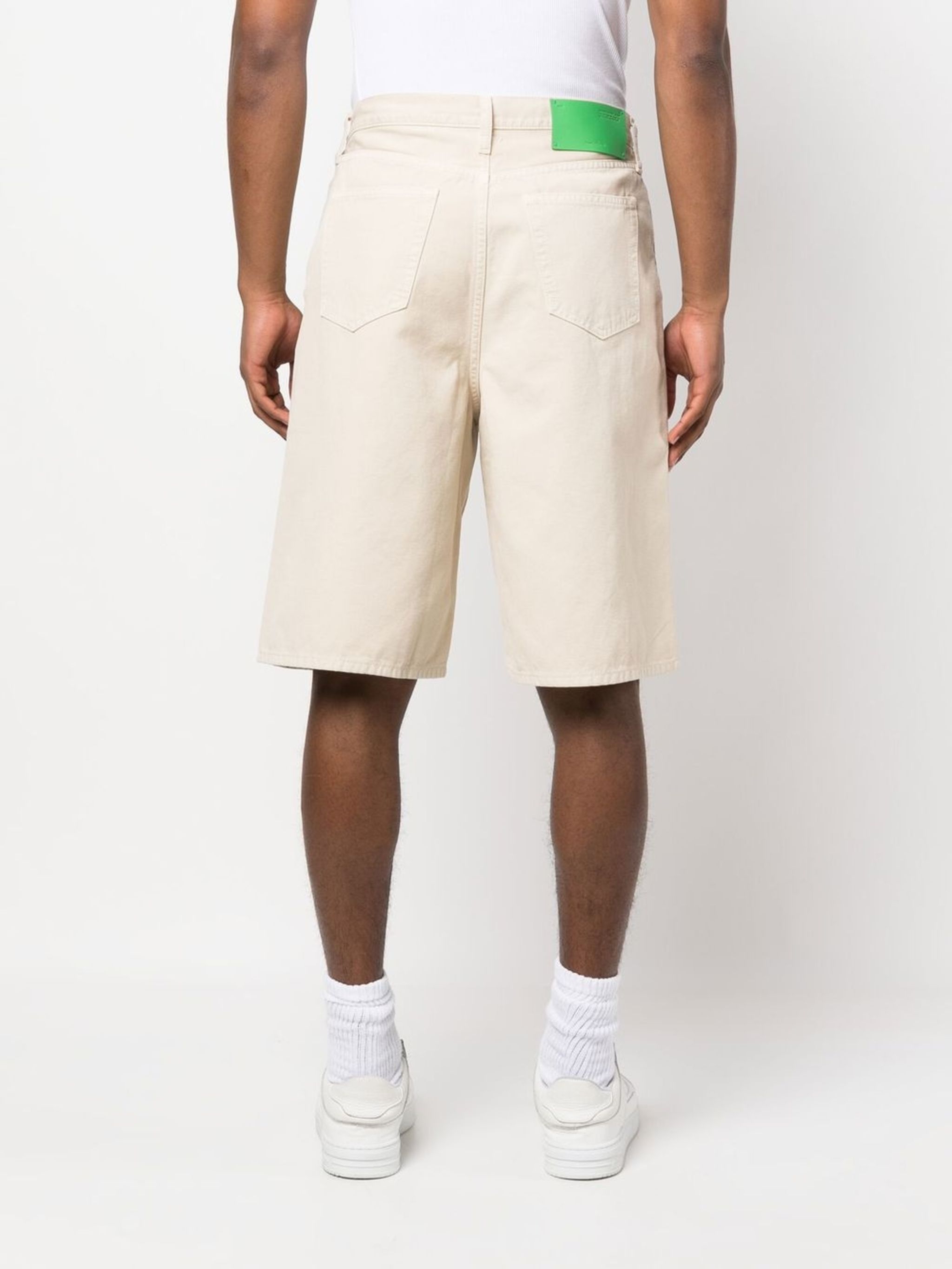 Off-White o1gr1nt1124 Wave Off Canvas Utility Short in Beige Size US 32 / EU 48 - 4 Thumbnail