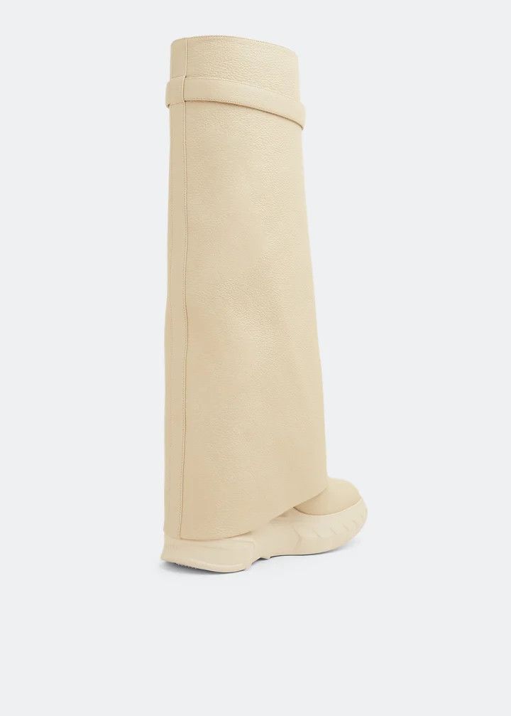 Givenchy o1n1vont0326 Shark Lock Biker Boots in White Size US 11 / IT 41 - 2 Thumbnail