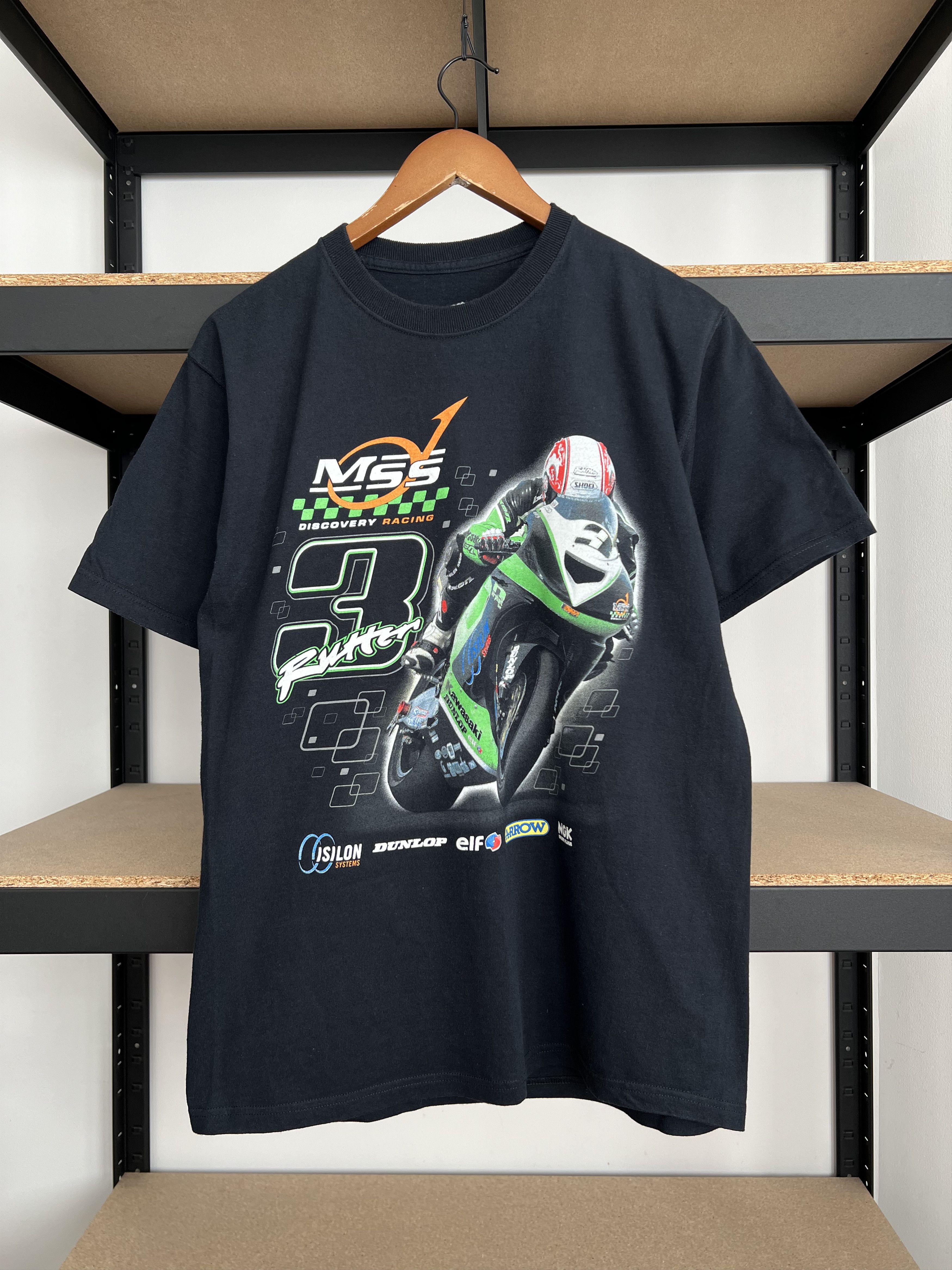 Vintage Vintage 2000s Kawasaki Dunlop Bike Moto Racing T-shirt Size US M / EU 48-50 / 2 - 1 Thumbnail