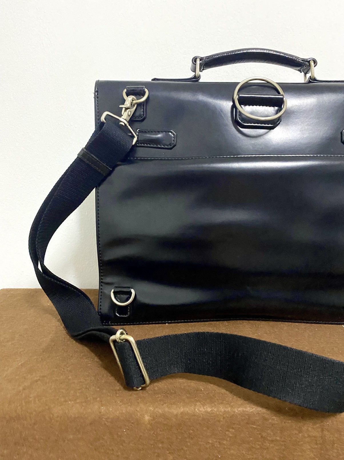 Jean Paul Gaultier Rare 90s JPG Birkin Kelly Leather GothicBriefcase Bag Size ONE SIZE - 18 Thumbnail