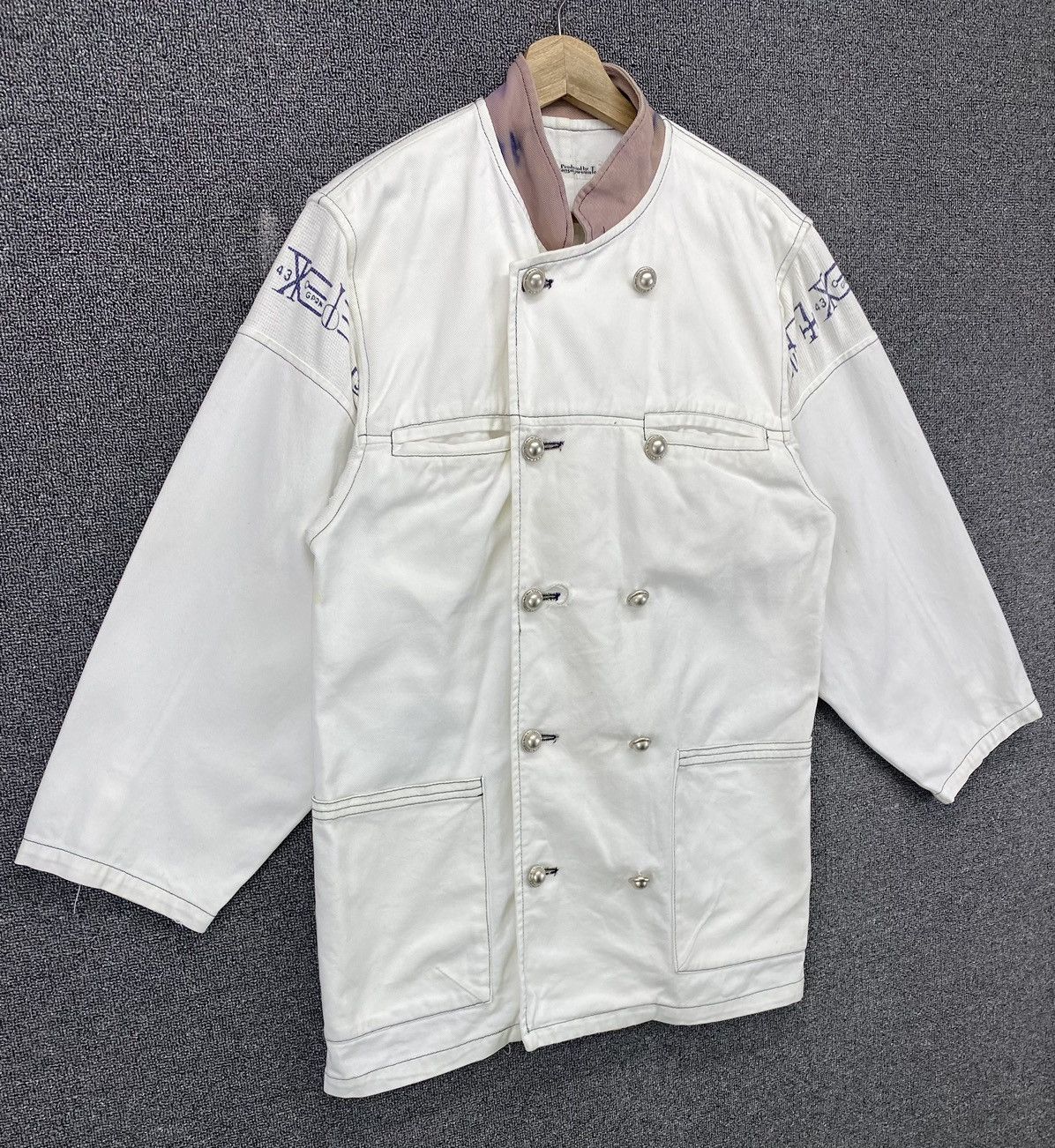 Kansai Yamamoto Vintage 90 Kansai Yamamoto Double Breasted Denim Coat Jacket Size US M / EU 48-50 / 2 - 2 Thumbnail