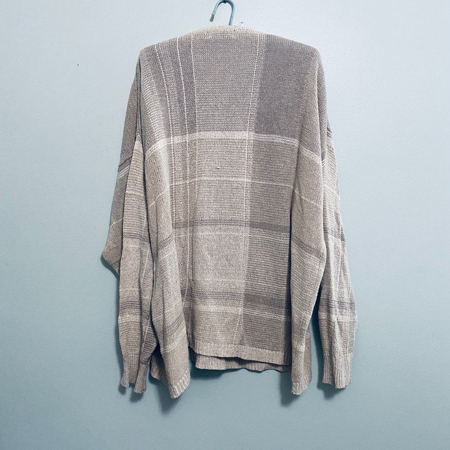Nautica Vintage Nautica tan plaid linen silk sweater Size US L / EU 52-54 / 3 - 3 Thumbnail