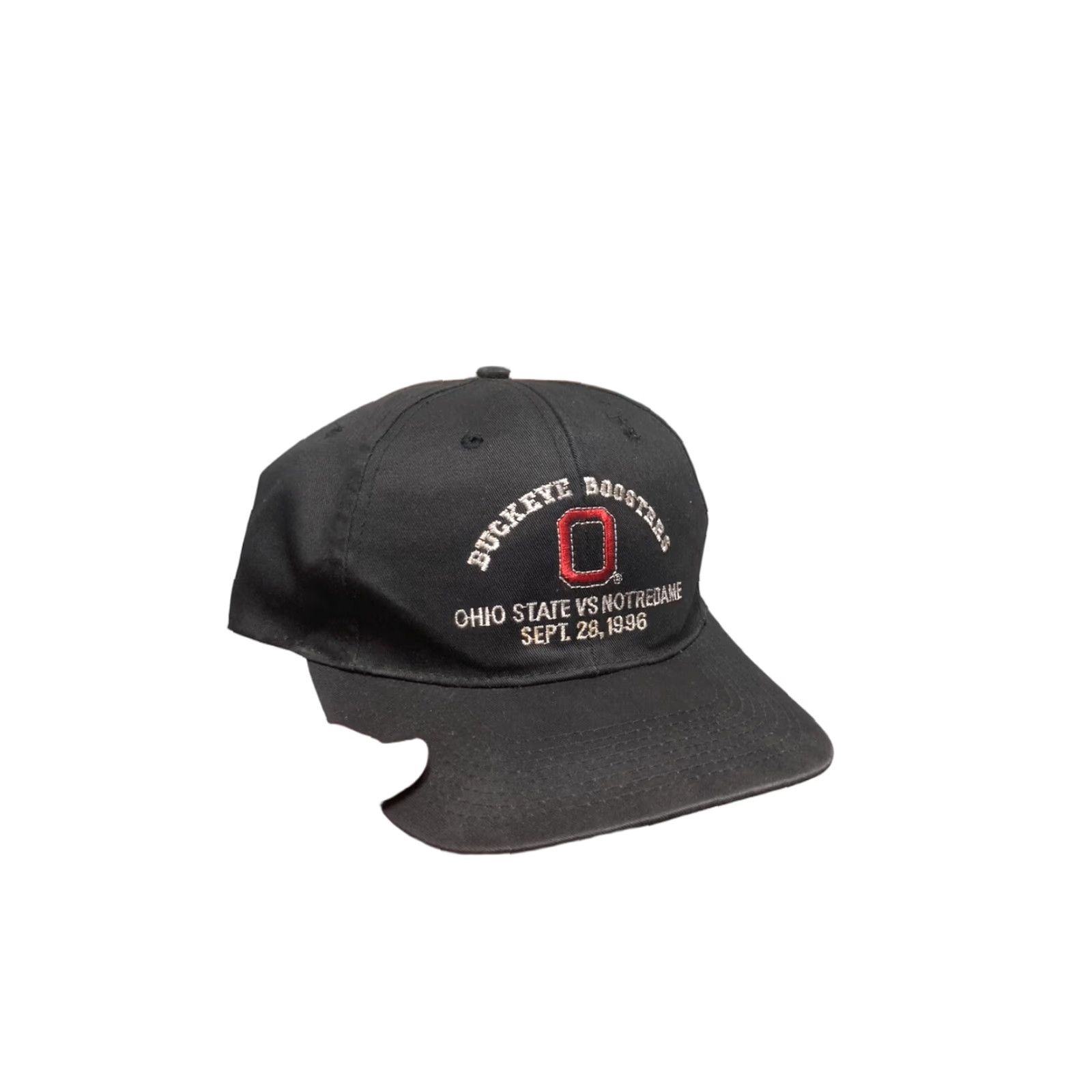 Vintage VINTAGE 90s SnapBack hat cap ohio buckeyes vs Notre dame rose bowl 1996 black Size ONE SIZE - 1 Thumbnail