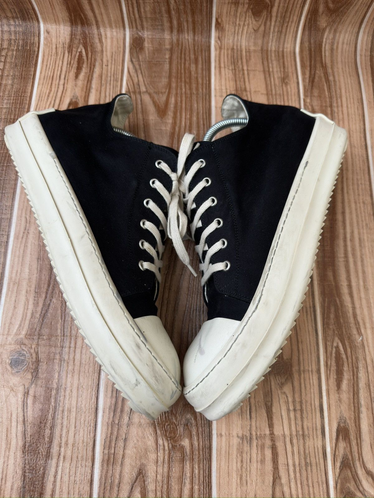 Rick Owens Rick Owens DRKSHDW Ramones (Licence Plate) Lowtops Size US 11 / EU 44 - 7 Thumbnail
