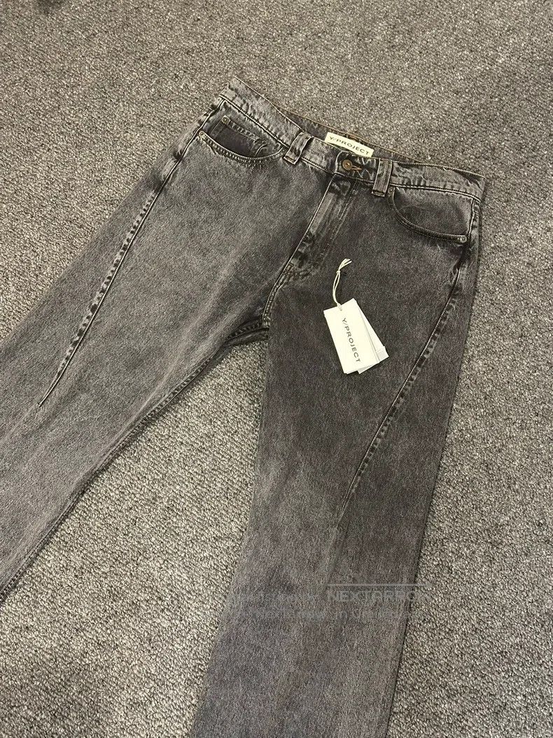 Y/Project Y/Project 32 Wash grey pocket embroidered jeans Size US 31 - 1 Thumbnail