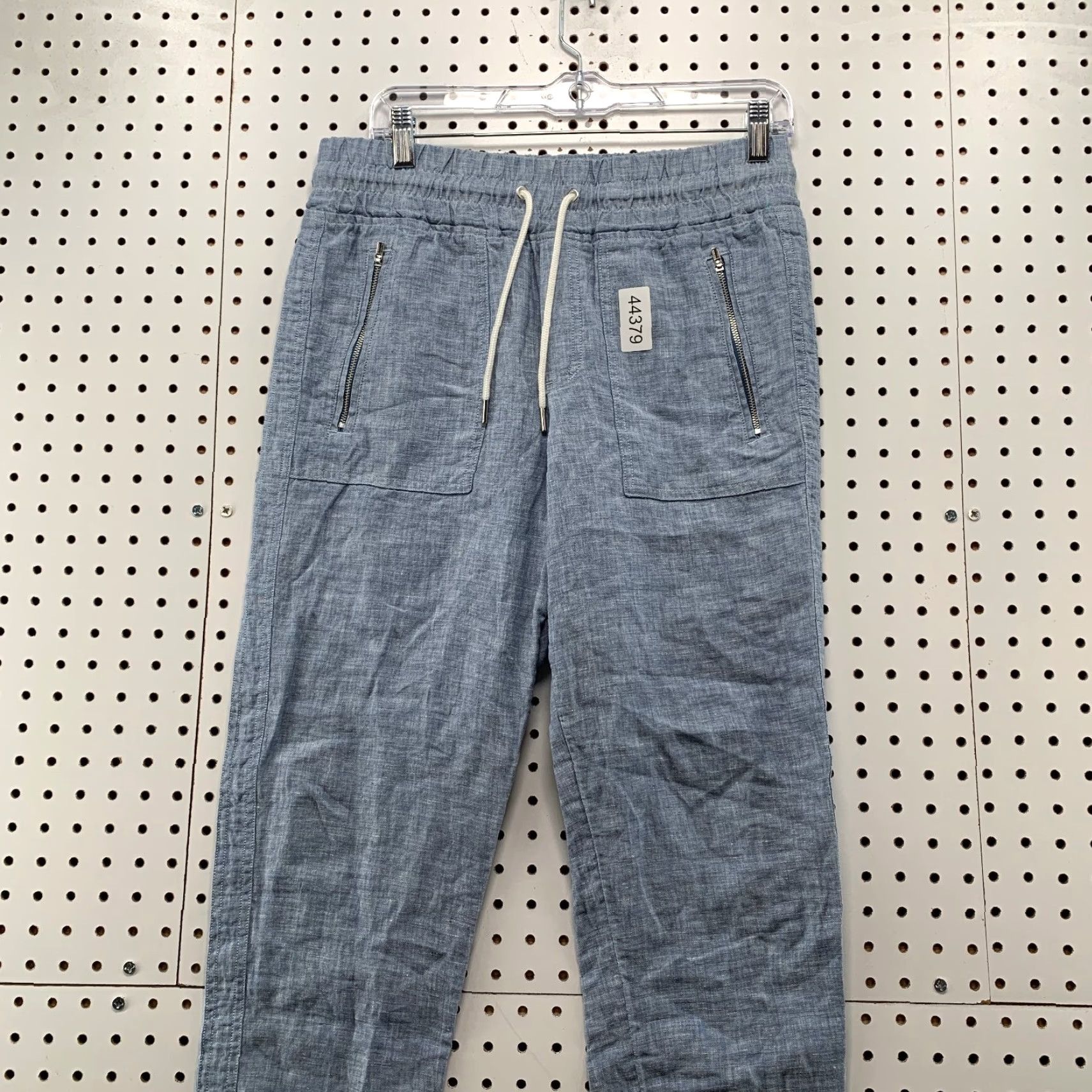 Athleta VINTAGE Athleta Cabo Linen Jogger Womens 6 Blue Elastic Waist Pockets Drawstring 30x26.5 Size 28" / US 6 / IT 42 - 2 Thumbnail