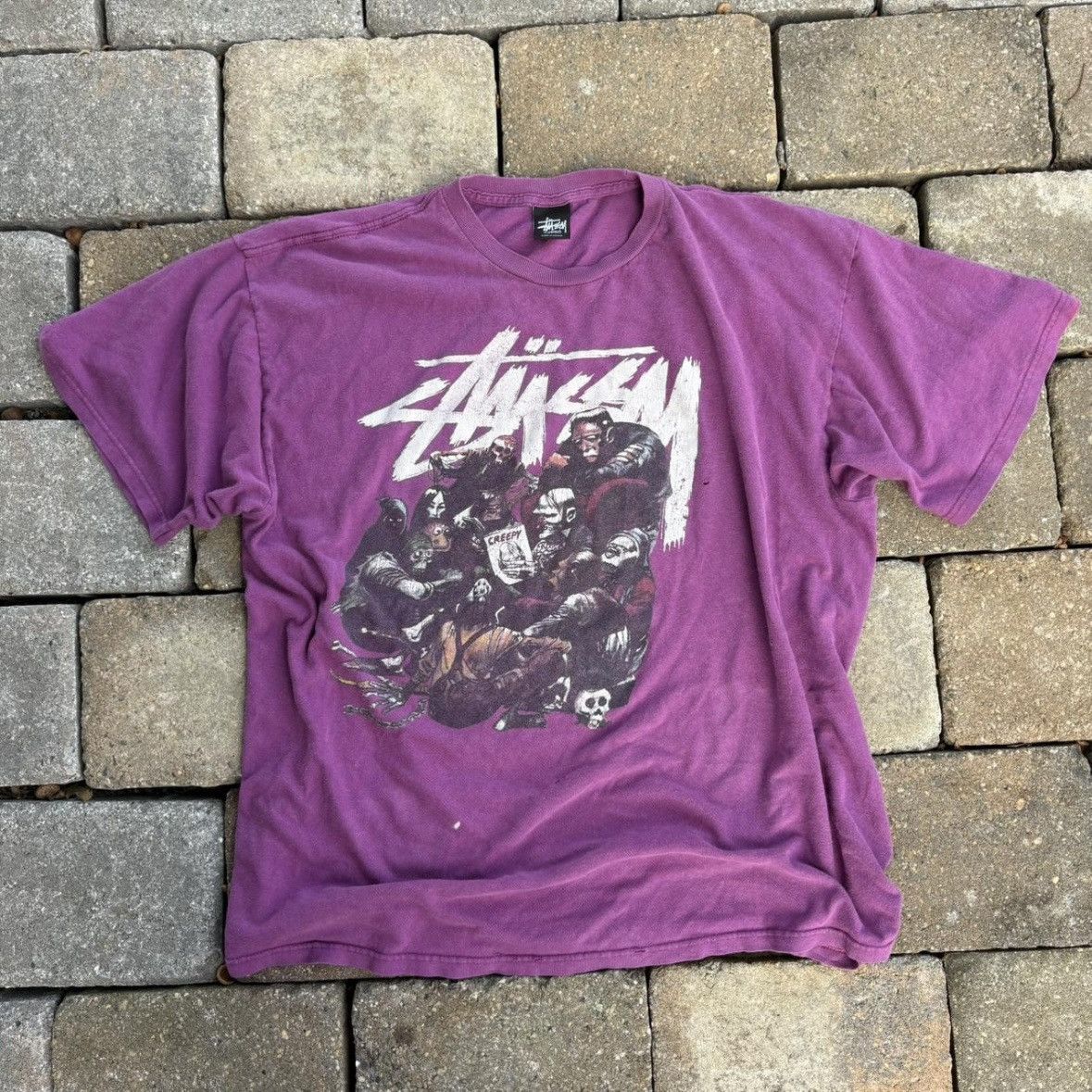 Stussy Stussy Creep Graphic Tee Size US XL / EU 56 / 4 - 1 Thumbnail