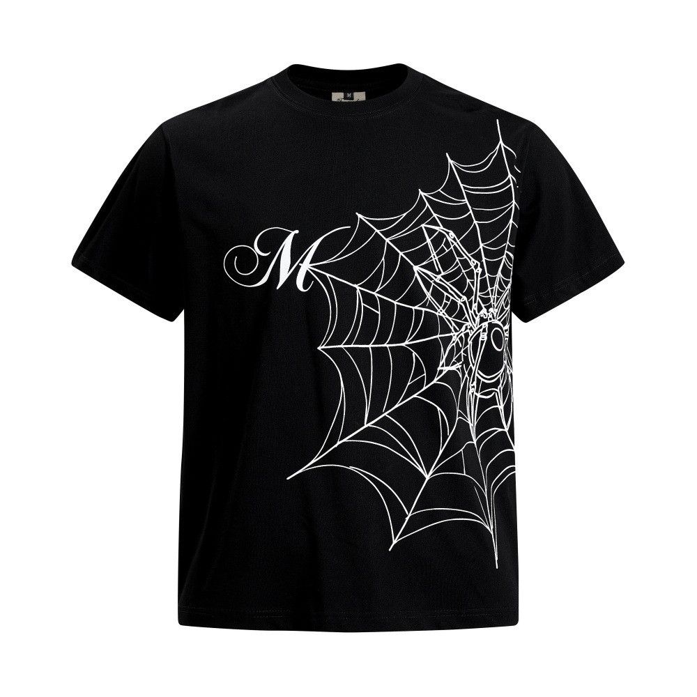Japanese Brand High Street Spider Web Pattern Short-Sleeve T-Shirt for Men Size US M / EU 48-50 / 2 - 1 Thumbnail