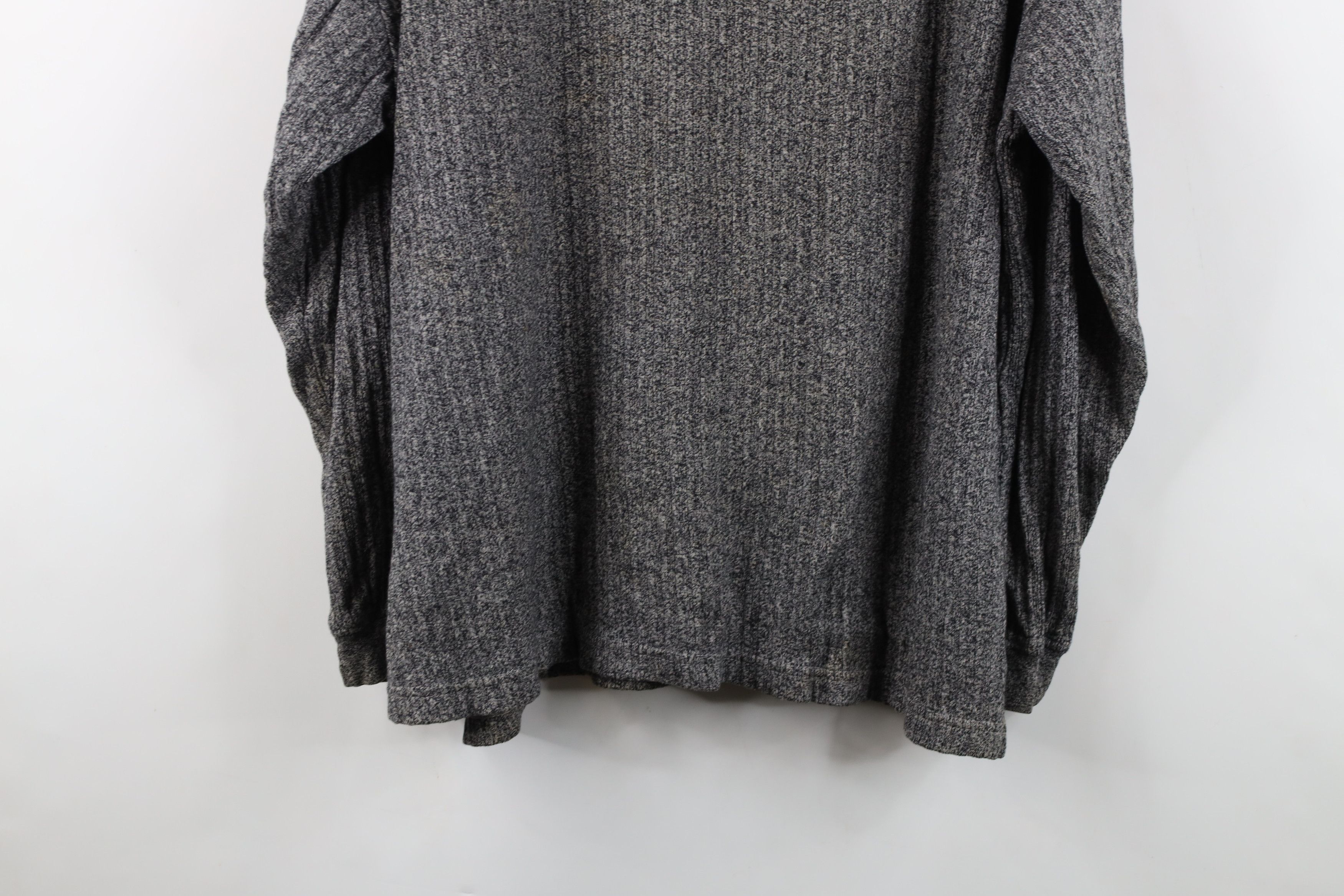 Vintage Vintage 90s Streetwear Heavy Ribbed Knit Henley T-Shirt Size US L / EU 52-54 / 3 - 14 Thumbnail