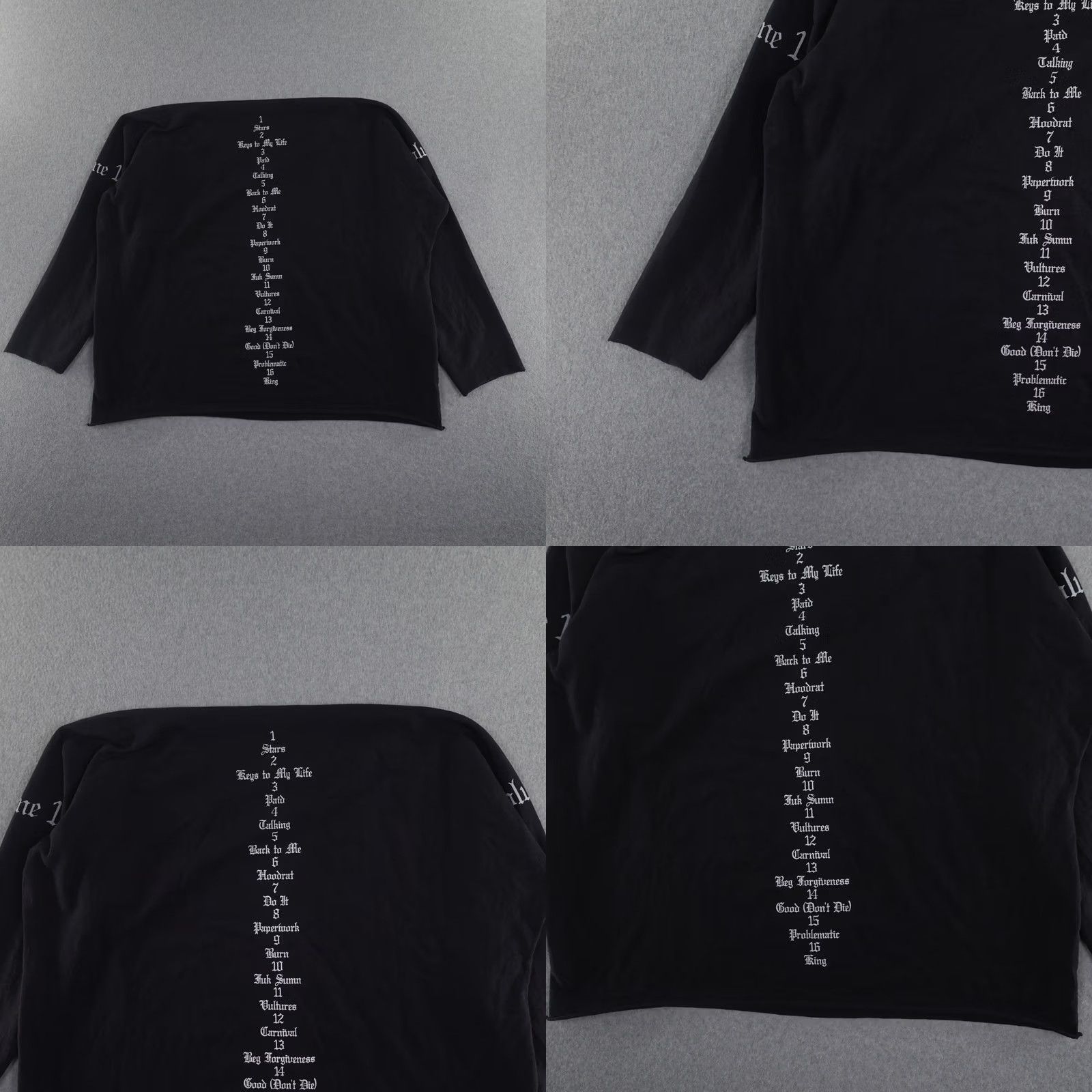 Yeezy Yeezy Ye Kanye West T shirt Adult XL Black Vultures Vol 1 Album Rap Tee Mens Size US XL / EU 56 / 4 - 8 Thumbnail