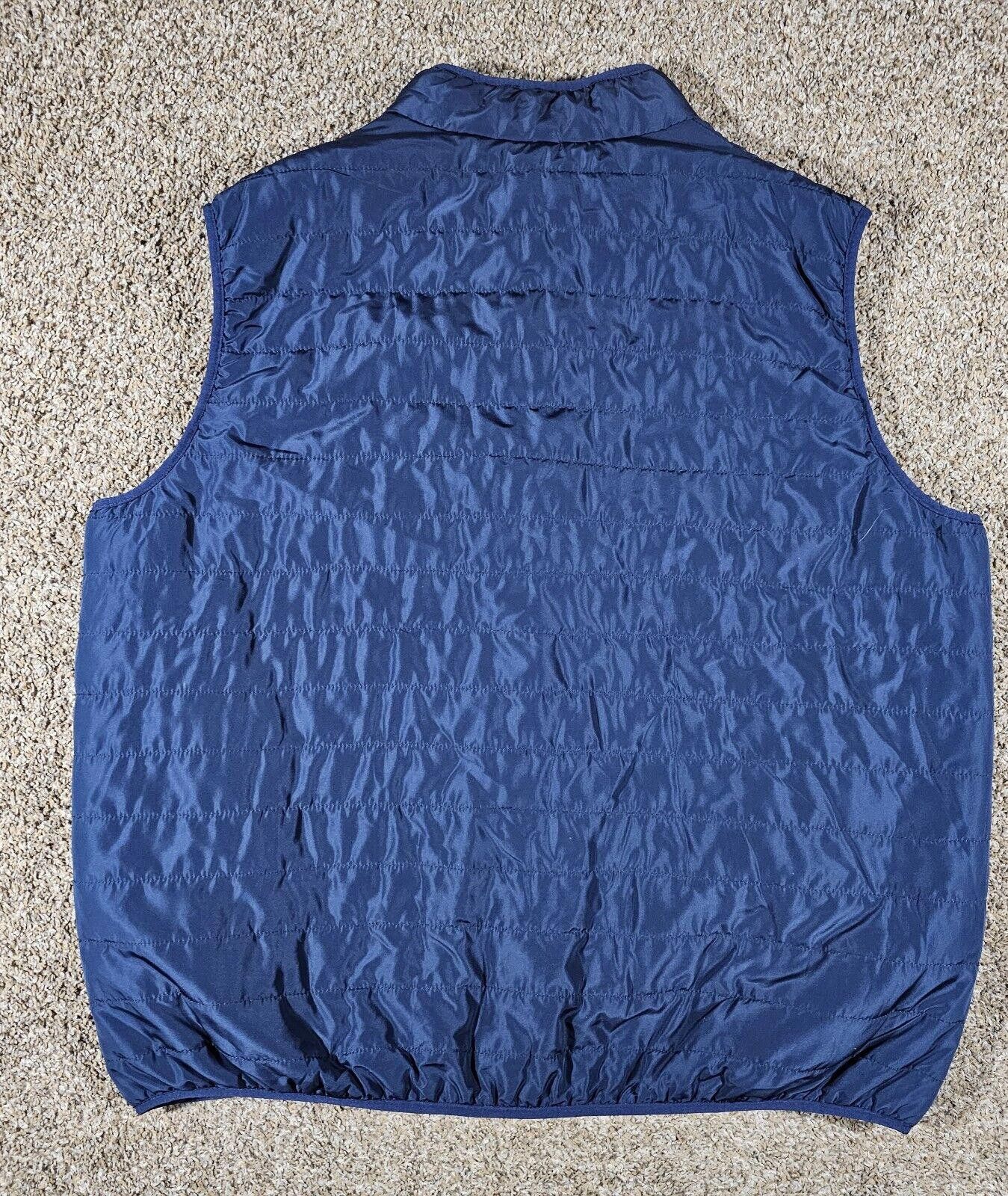 Chaps Chap's Men 3XLT Tall Blue Puffer Full Zip Vest Logo Golf Size ONE SIZE - 7 Thumbnail