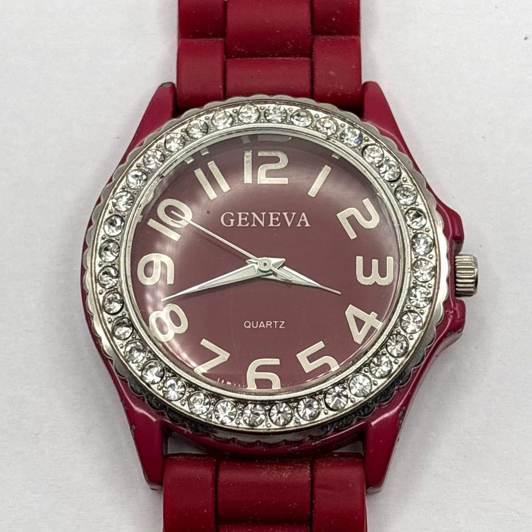 Other Burgundy & Silver Men's Watch Size ONE SIZE - 3 Thumbnail