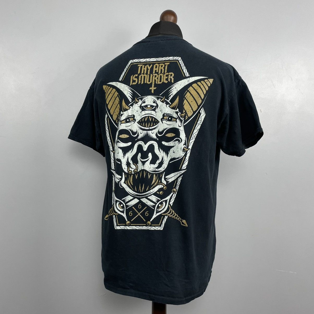 Band Tees × Gildan × Vintage Vintage 00’s Thu Art Is Murder Deathcore punk T-shirt Size US L / EU 52-54 / 3 - 3 Thumbnail