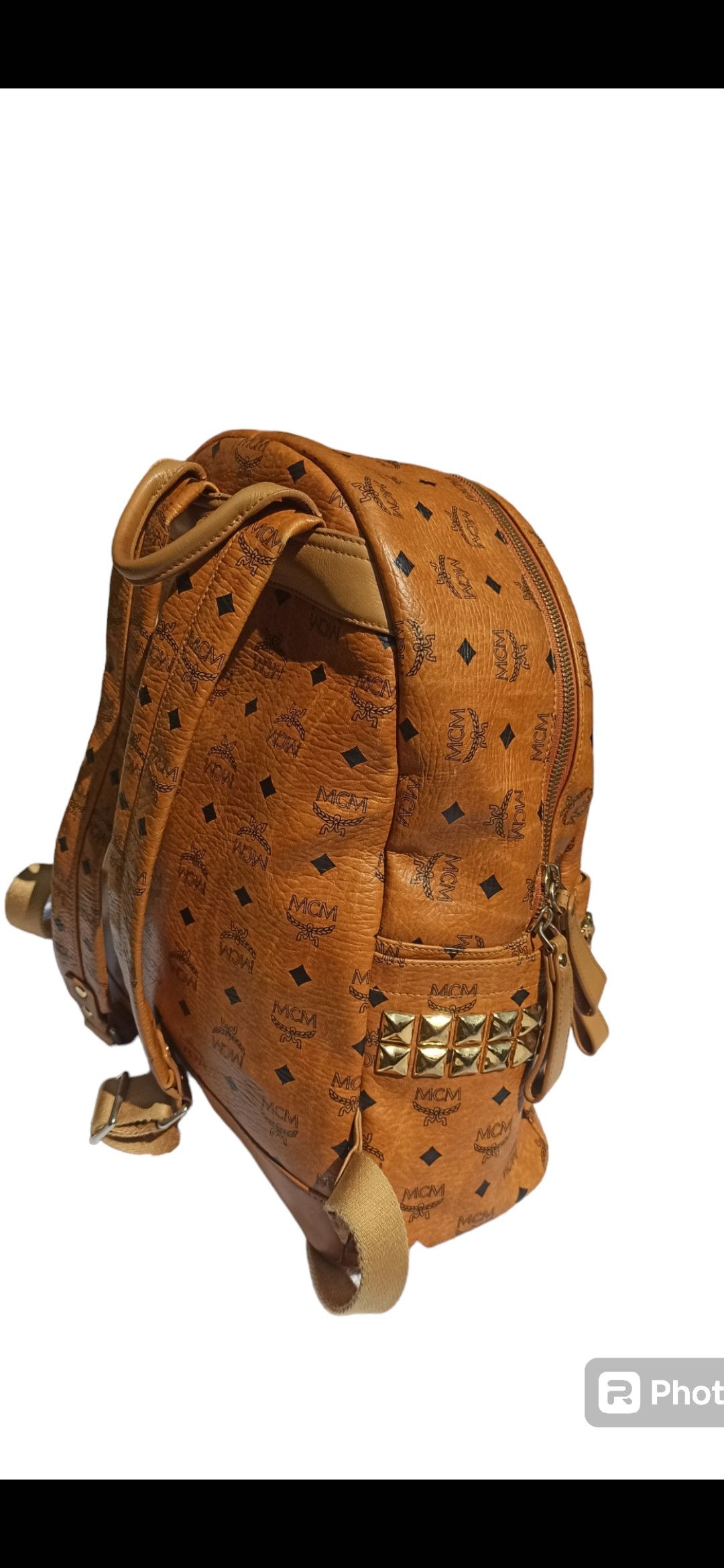 Leather × MCM Mcm stark backpack visetos monogram & studs Size ONE SIZE - 11 Thumbnail