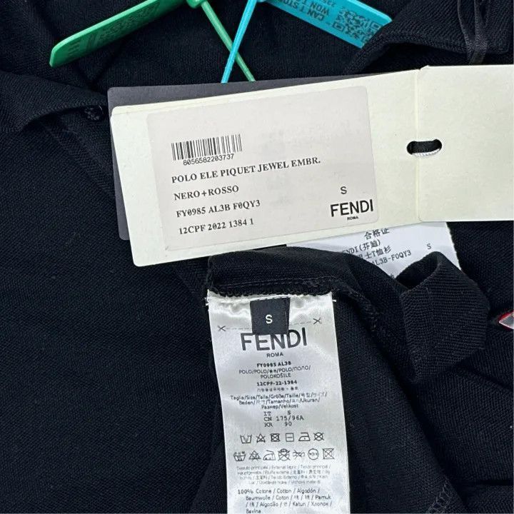 Fendi Fendi Men's Casual Black Short Sleeve Polo -2507 Size US S / EU 44-46 / 1 - 4 Thumbnail