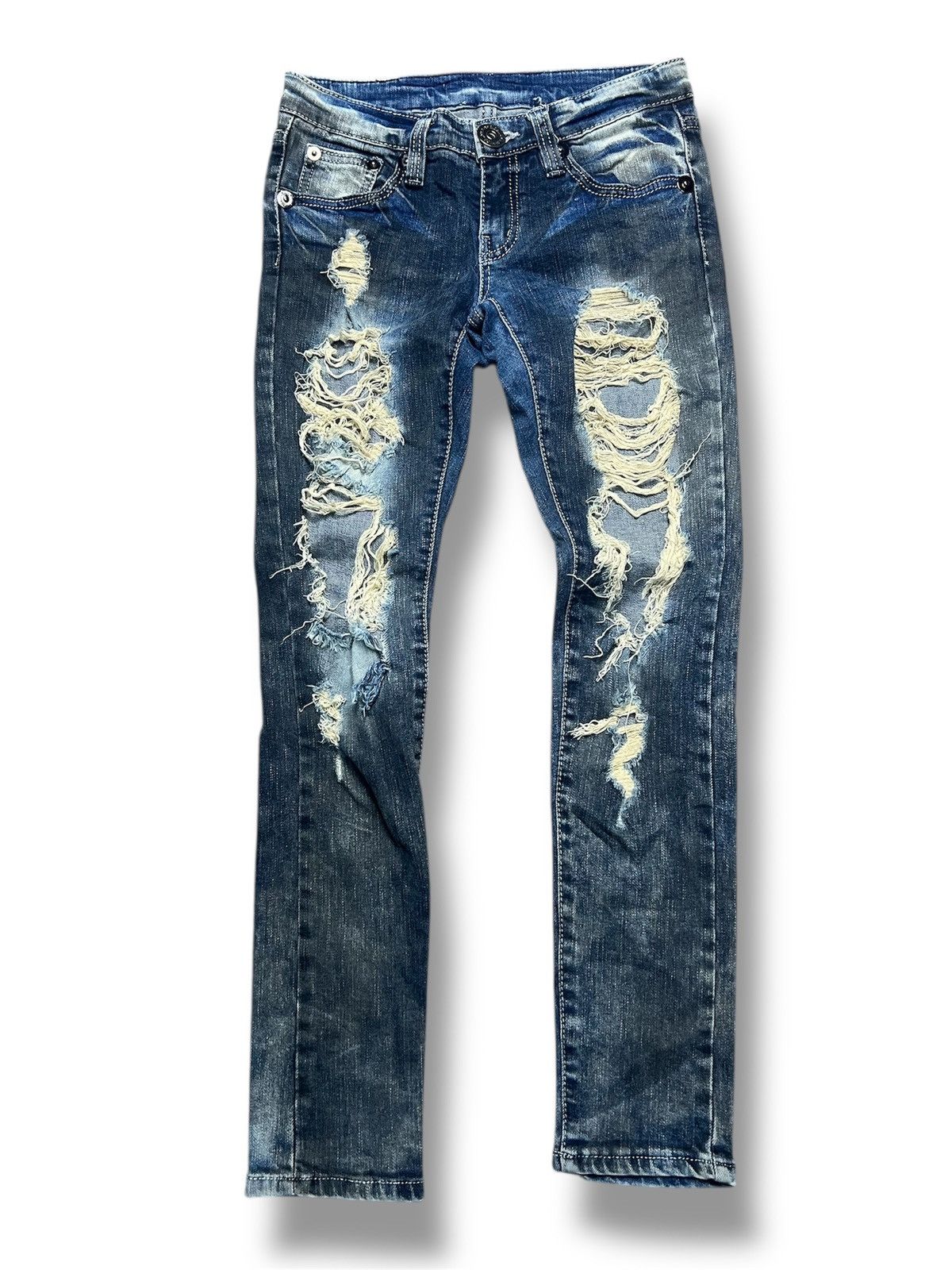 Japanese Brand d.i.a. Ripped Distressed Skinny Jeans Korean Streetwear (42) Size 26" / US 2 / IT 38 - 1 Thumbnail