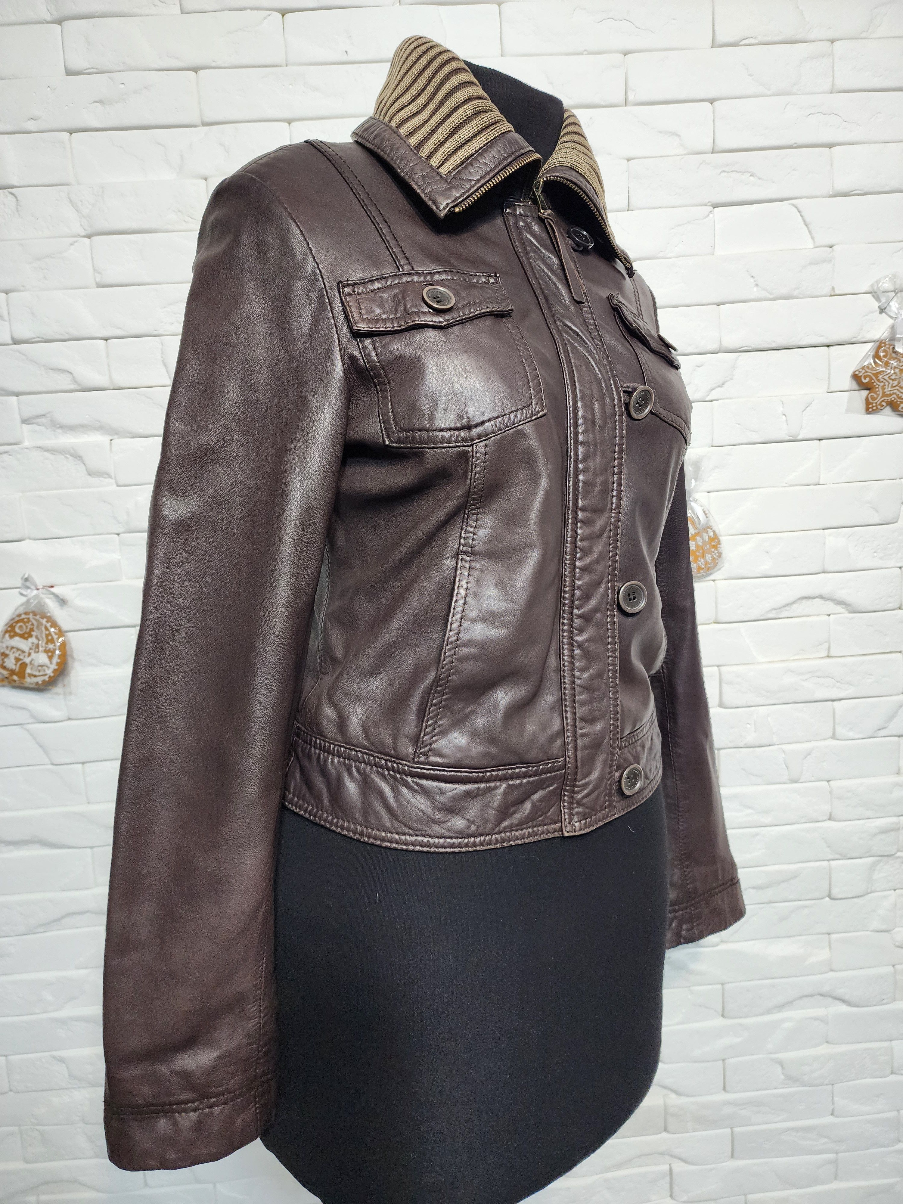 Genuine Leather Brown Genuine Leather Women's Jacket: Soft Leather Size M / US 6-8 / IT 42-44 - 3 Thumbnail