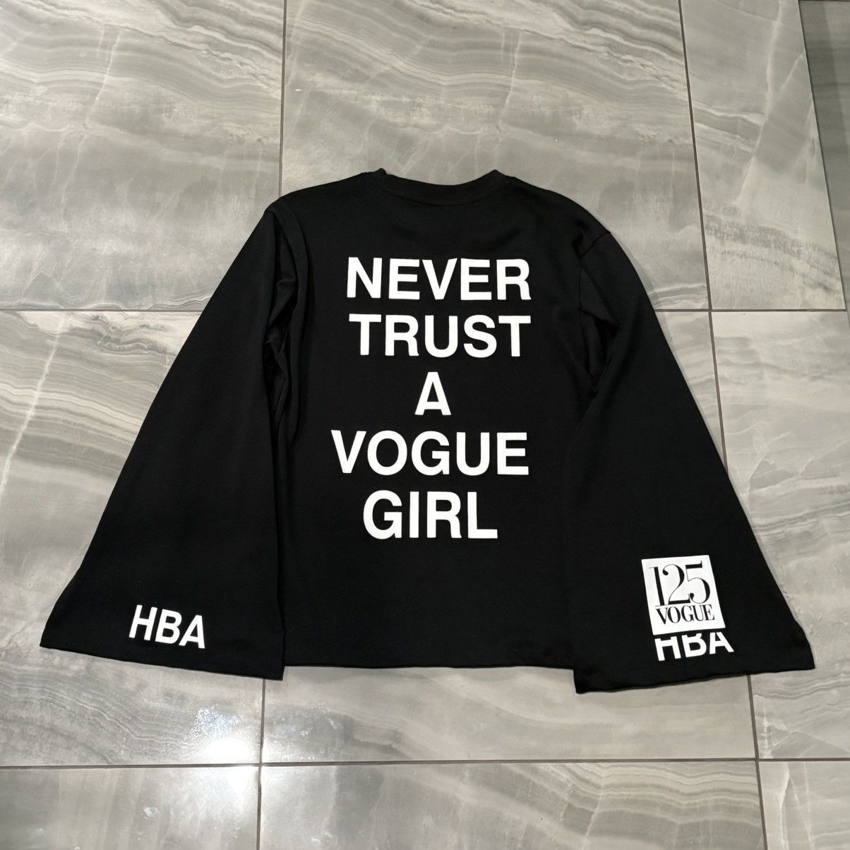 Hood by air Never Trust a Vogue Girl Longsleeve Cape