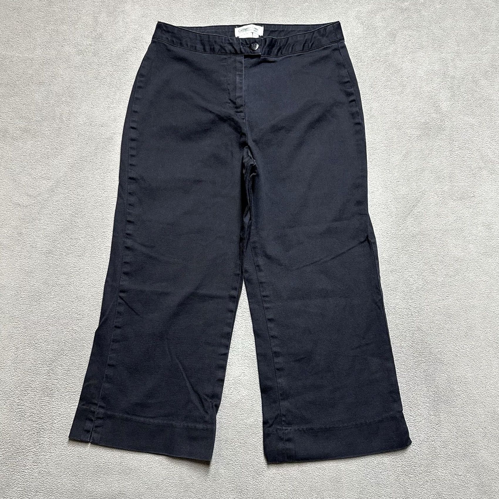 Coldwater Creek Coldwater Creek Pants Womens 6 Petite Black Capri Cropped Straight High Rise EUC Size 28" / US 6 / IT 42 - 2 Thumbnail