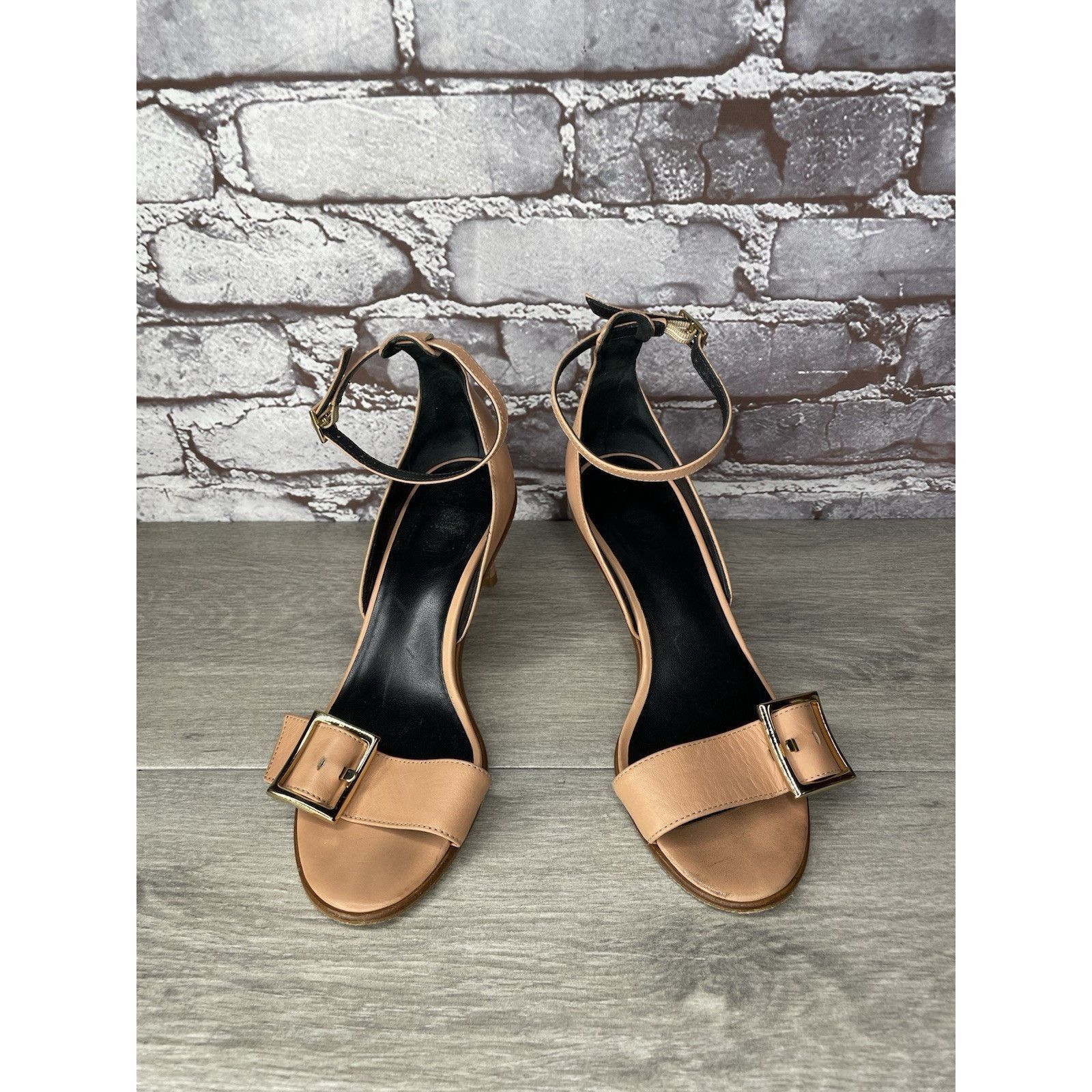 Tibi Tibi Nude Pink Leather Buckle Ankle Strap Stiletto High Heel Size US 6 / IT 36 - 16 Thumbnail
