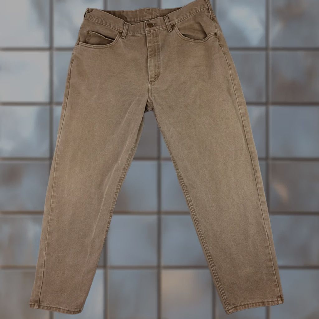 Vintage L.L. Bean Jeans Mens 38x32 Brown Relaxed Fit Canvas Work Wear 90s Grunge Jeans Mens Size US 38 / EU 54 - 1 Thumbnail