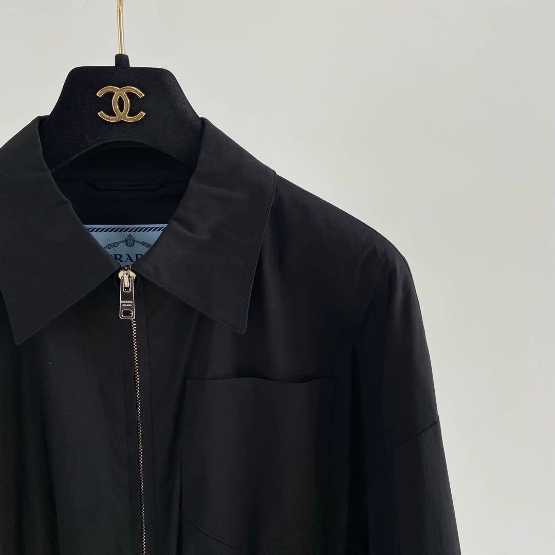 Prada Prada black short belted jacket 36 Size XS / US 0-2 / IT 36-38 - 4 Thumbnail