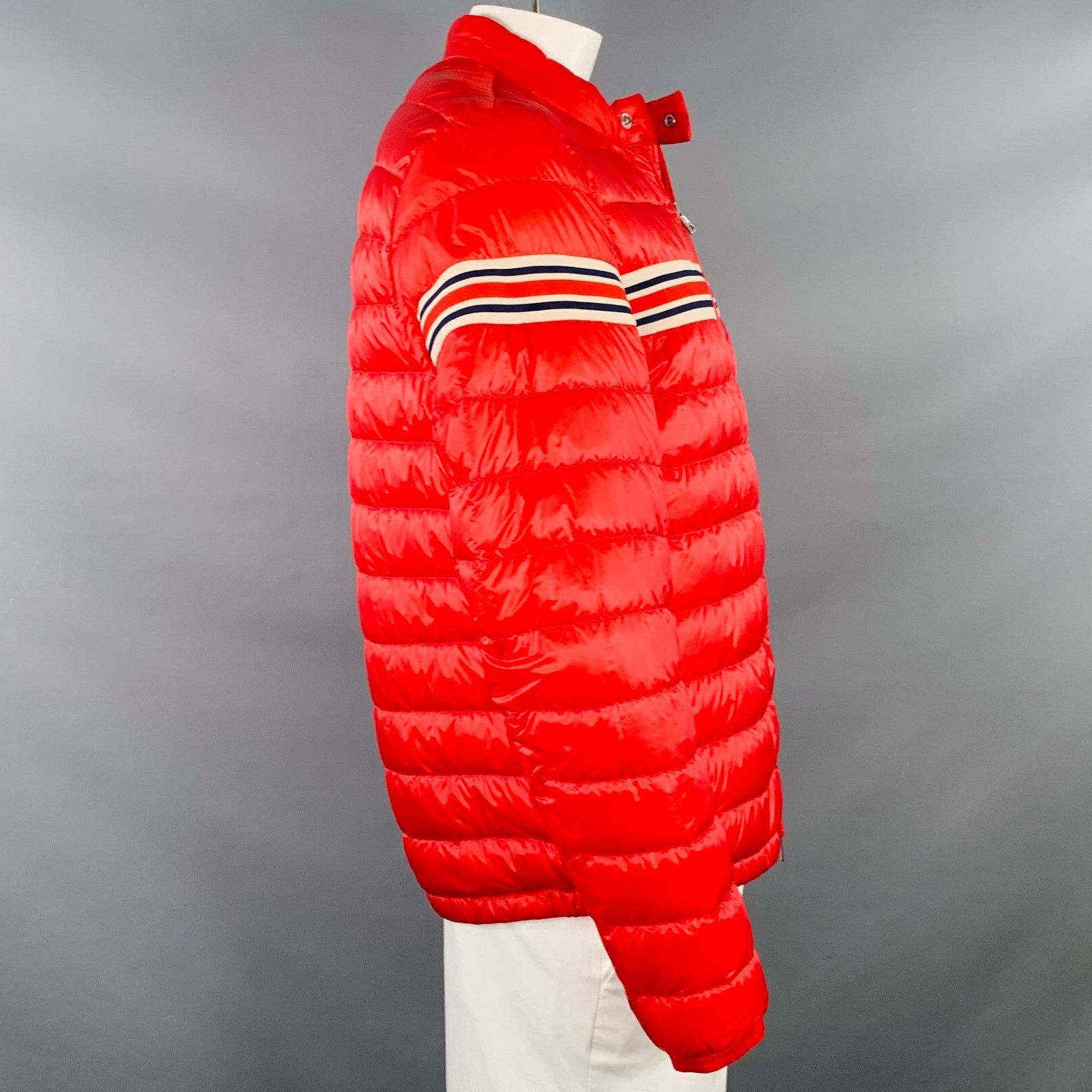 Moncler MONCLER Size XXXL Renald Red White Blue Quilted Nylon Jacket Size US XXL / EU 58 / 5 - 4 Thumbnail