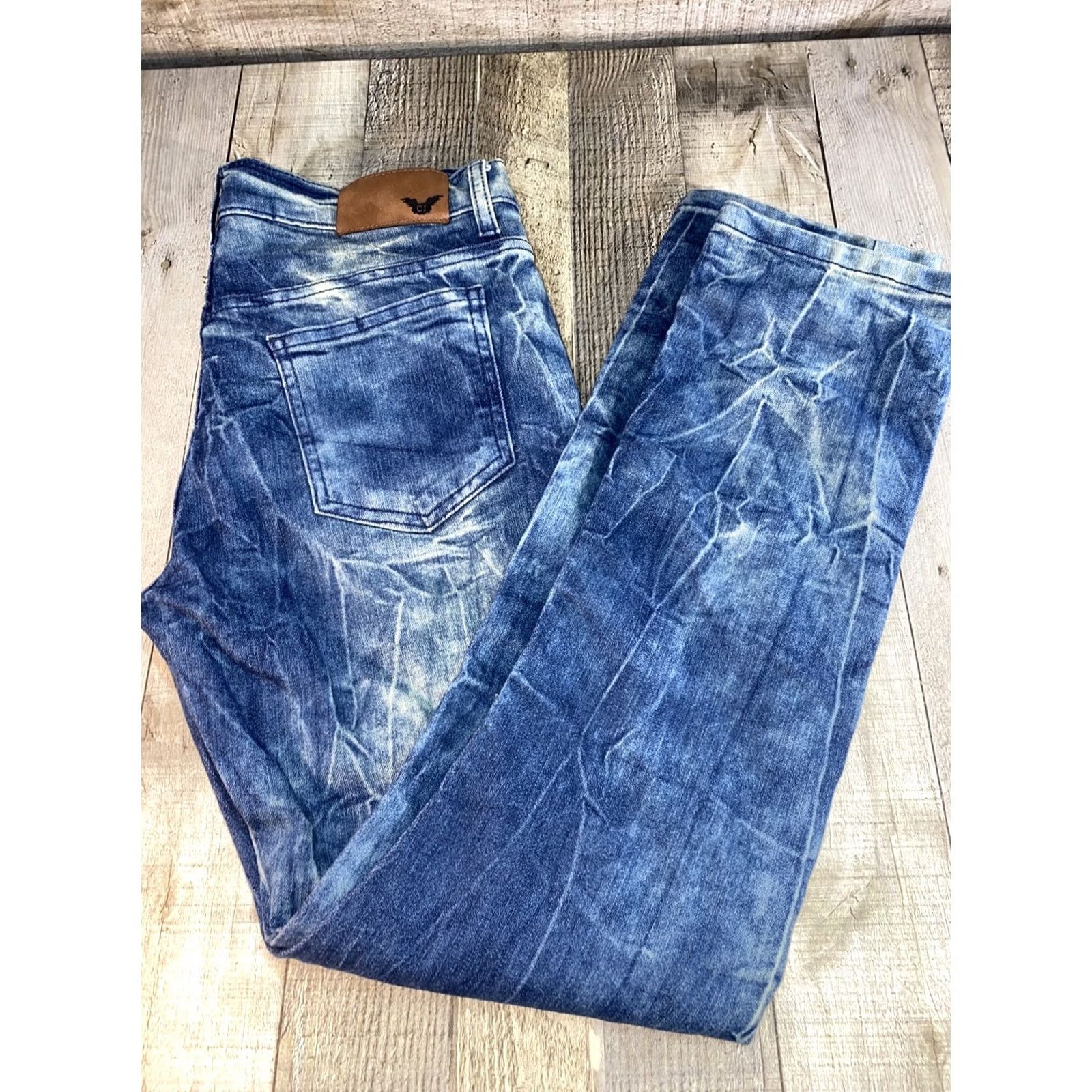 Vintage City Ink Jeans Womens 16 Blue Straight Jeans Womens 16 Blue Straight Leg Distressed Mid Rise 29in Regular Vintage No Mens Girls Size 28" / US 6 / IT 42 - 2 Thumbnail