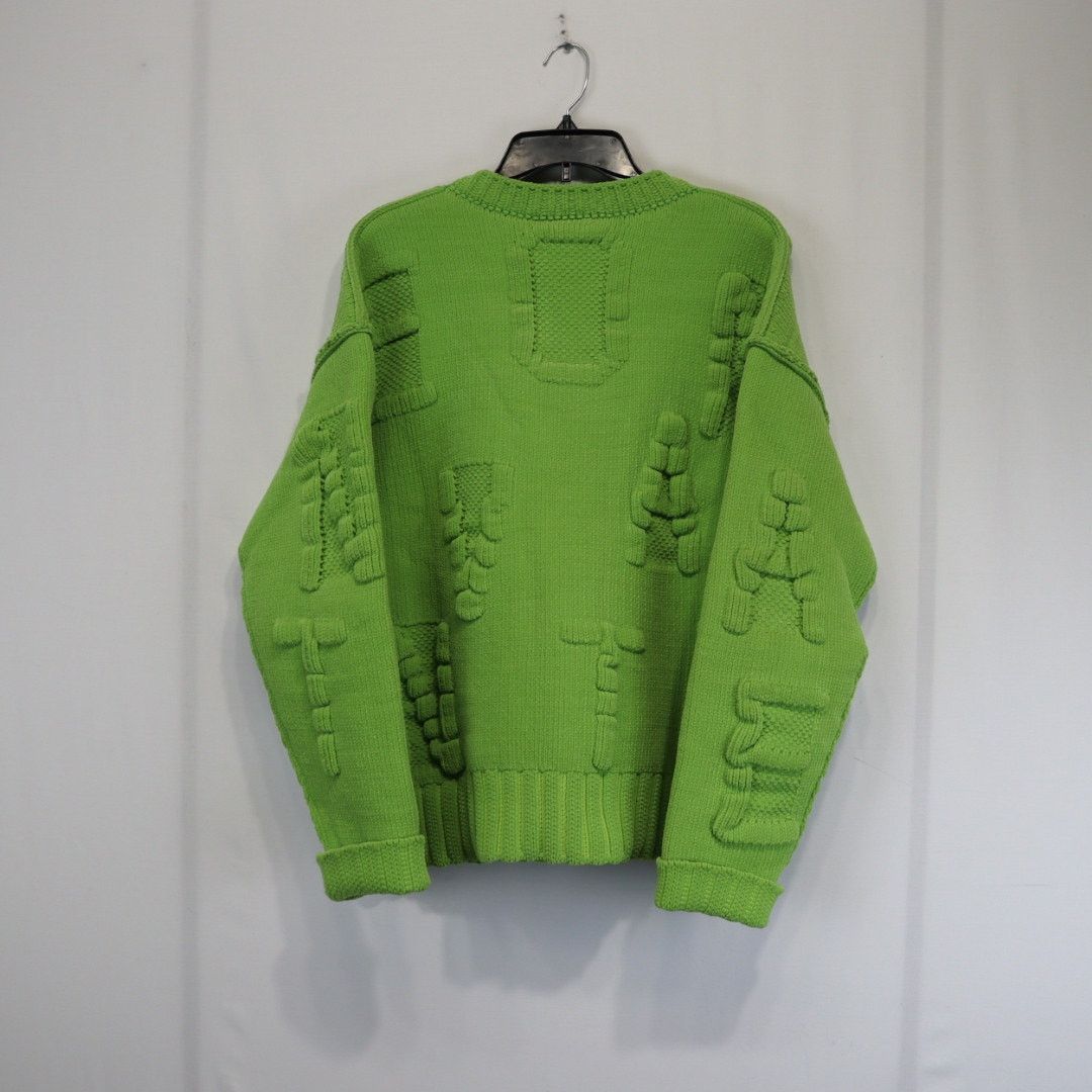 Bottega Veneta o1rshd1 Alphabet Chenille Knitwear Sweater in Green Size US S / EU 44-46 / 1 - 14 Thumbnail
