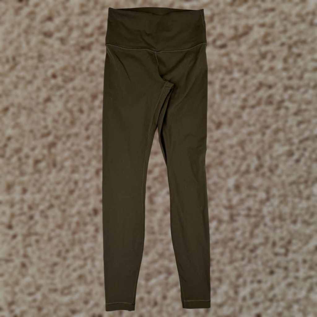 Lululemon Lululemon Wunder Under Leggings Womens 4 Green 29" Inseam Read Activewear Running & Jogging Tapered Leg Compression Size 27" / US 4 / IT 40 - 1 Thumbnail