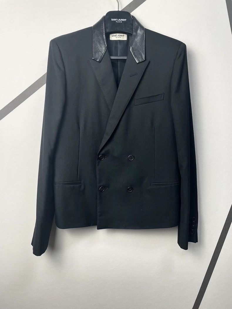 Saint Laurent Paris Saint Laurent Paris Sheepskin splicing double breasted suit Size US S / EU 44-46 / 1 - 1 Thumbnail