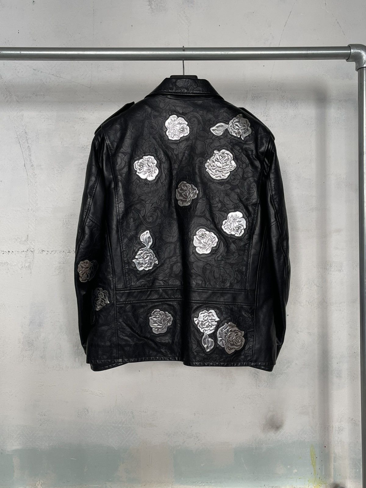 Calvin Klein 205W39NYC Calvin Klein 205w39nyc Metal Appliqué Police Leather Jacket Size US M / EU 48-50 / 2 - 5 Thumbnail