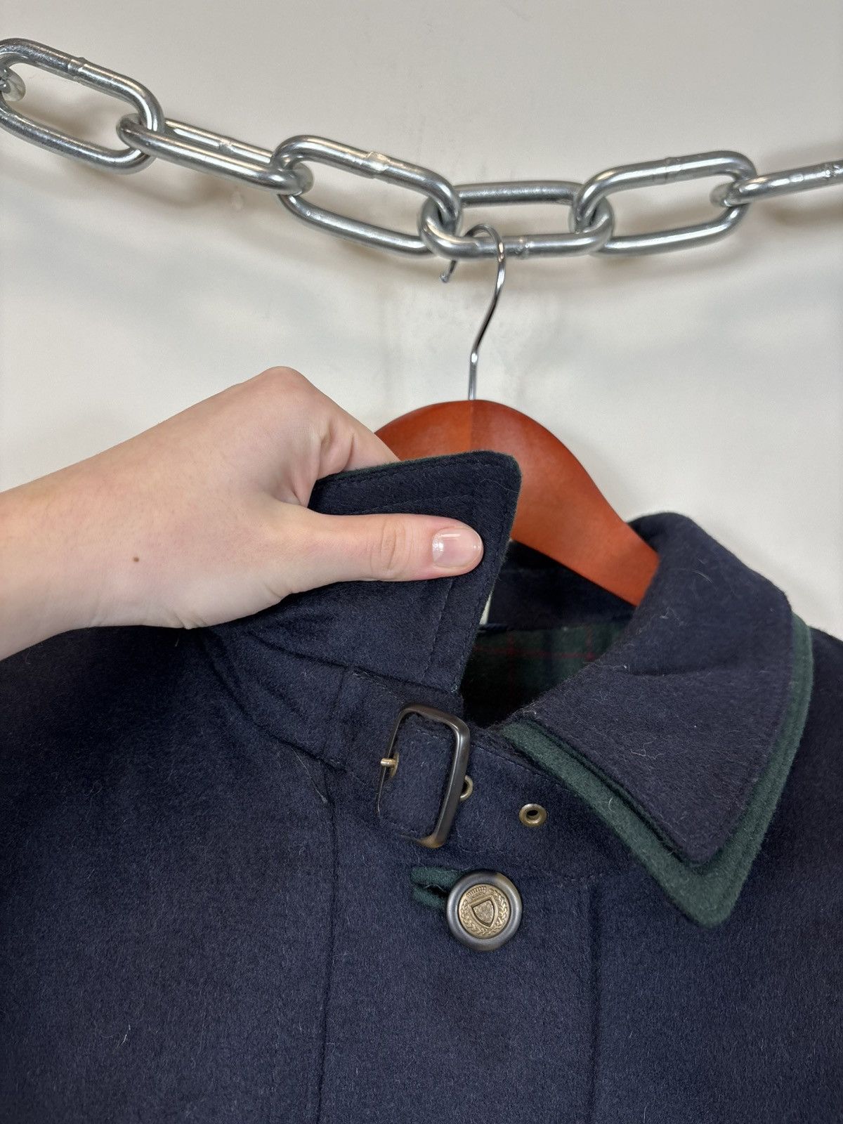 Other Vintage Distler Women’s Navy Blue Austrian Loden Wool Coat Size 3XL / US 20-22 - 9 Thumbnail