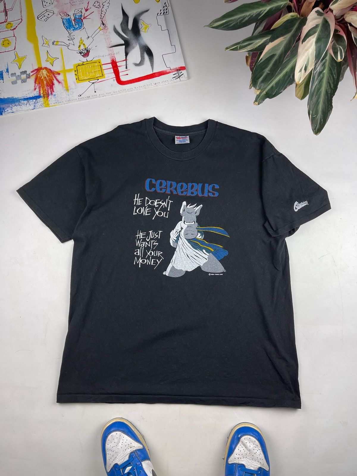 DC Comics Vintage 90s Cerebus Graphitti comics marvel dc T-Shirt Size US XL / EU 56 / 4 - 2 Thumbnail