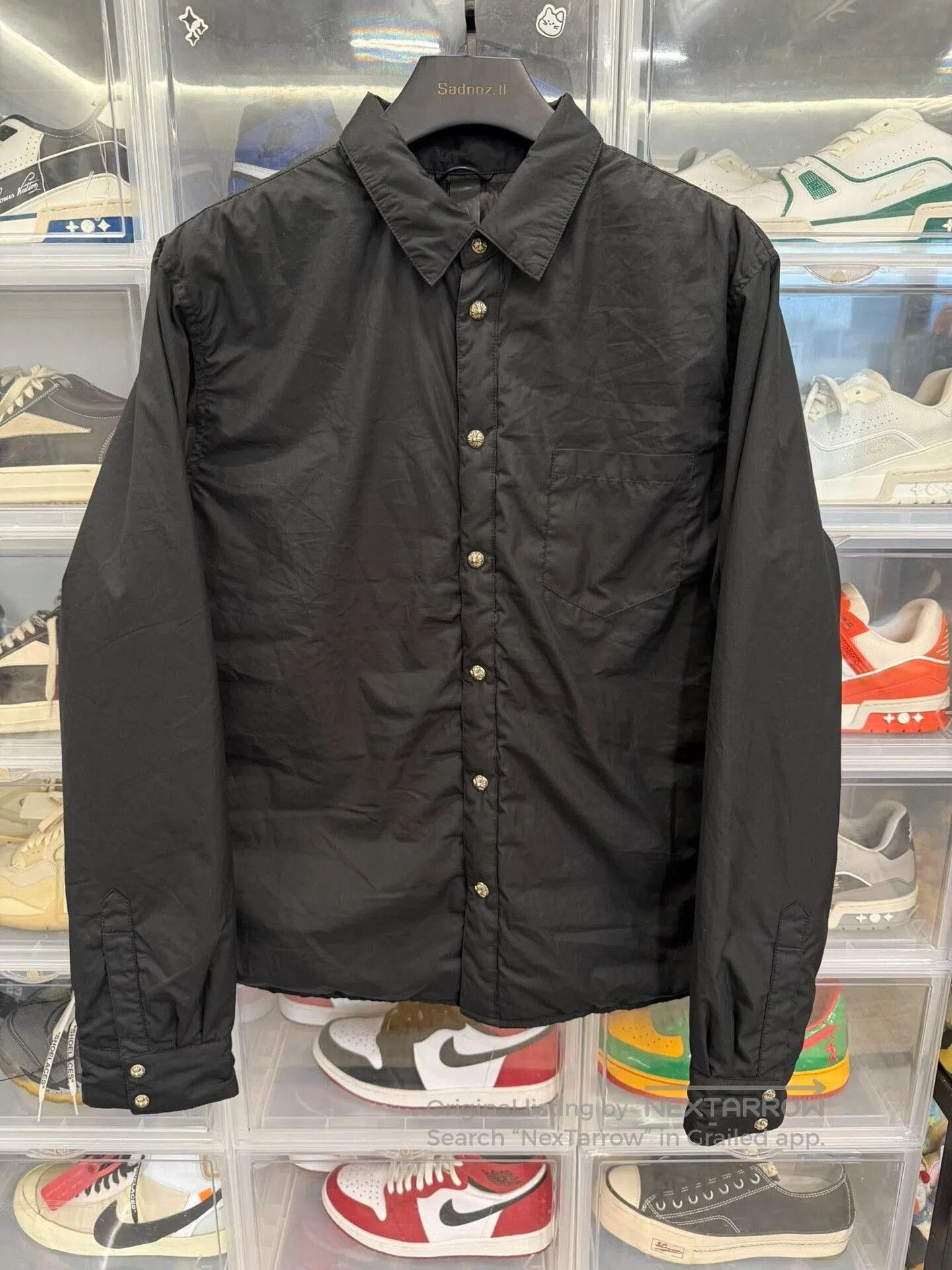 Chrome Hearts Black Down Shirt.