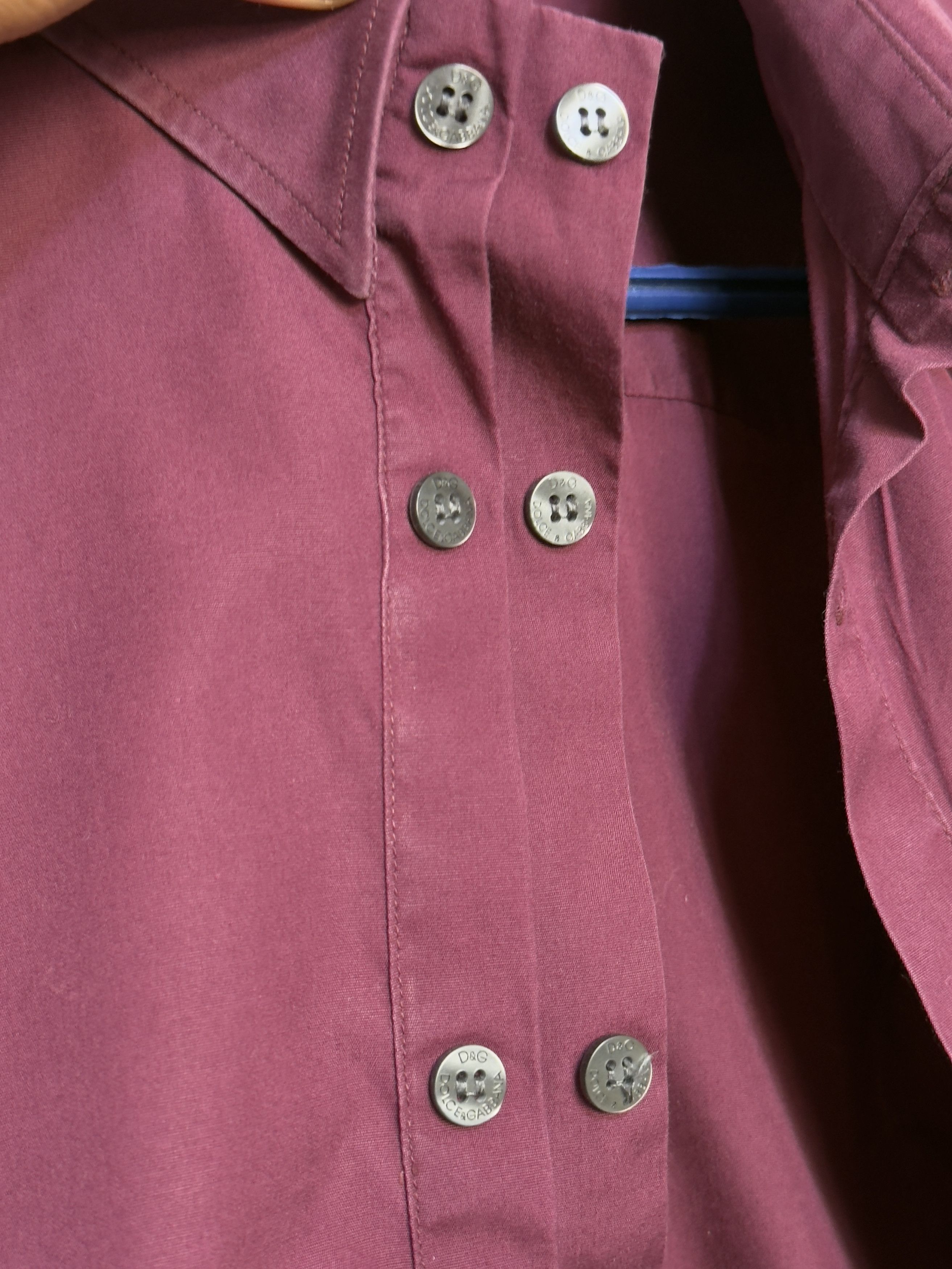 Dolce & Gabbana Shirt 🔥 dolce and gabbana slim burgundy double breasted Size US L / EU 52-54 / 3 - 5 Thumbnail