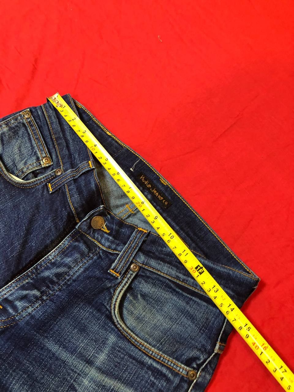Nudie Jeans Nudie Jeans Steady Eddie Mens Blue Denim Jeans Size US 32 / EU 48 - 11 Thumbnail