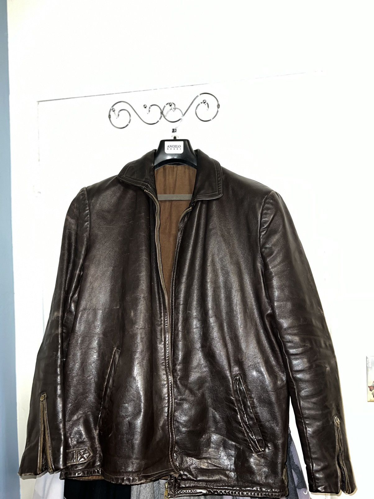 Vintage Cathcart London Archives Horsehide 1940s French Moto Jacket Size US XXL / EU 58 / 5 - 2 Thumbnail