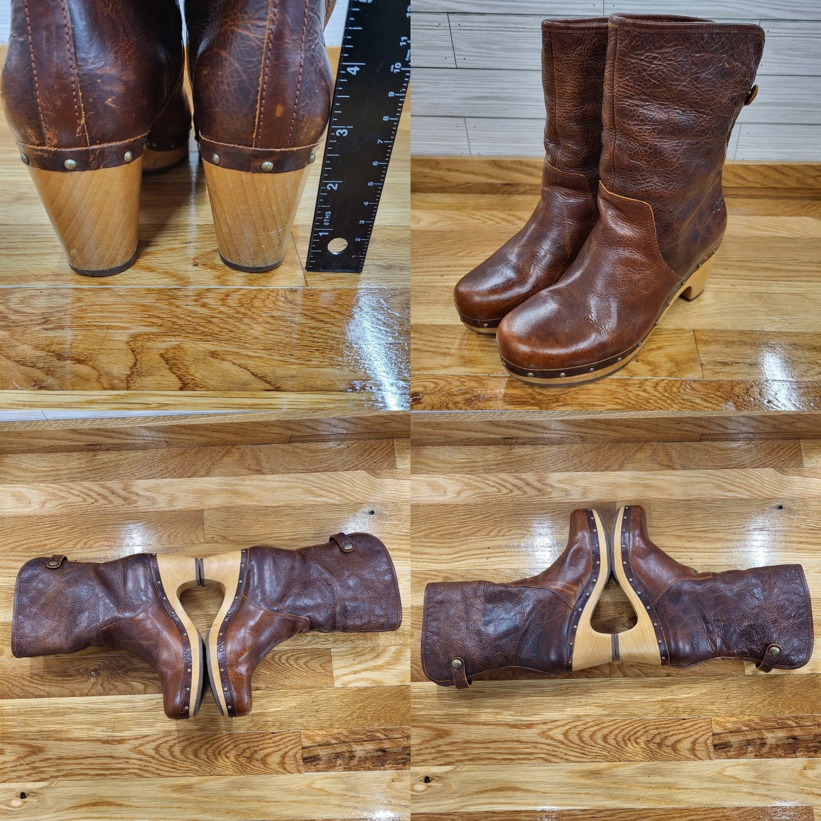 Ugg UGG Australia Lynnea Boots Women Fold Over Sherpa Lined Brown Leather Size 7 Boots Womens Brown Leather Shearling Fold Over UGG Australia Lynnea Boots Size US 7 / IT 37 - 8 Thumbnail