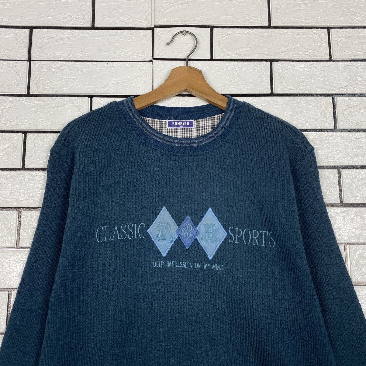 Japanese Brand Vintage Sweatshirt Indigo Sunbird Issey Miyake Size US M / EU 48-50 / 2 - 4 Thumbnail